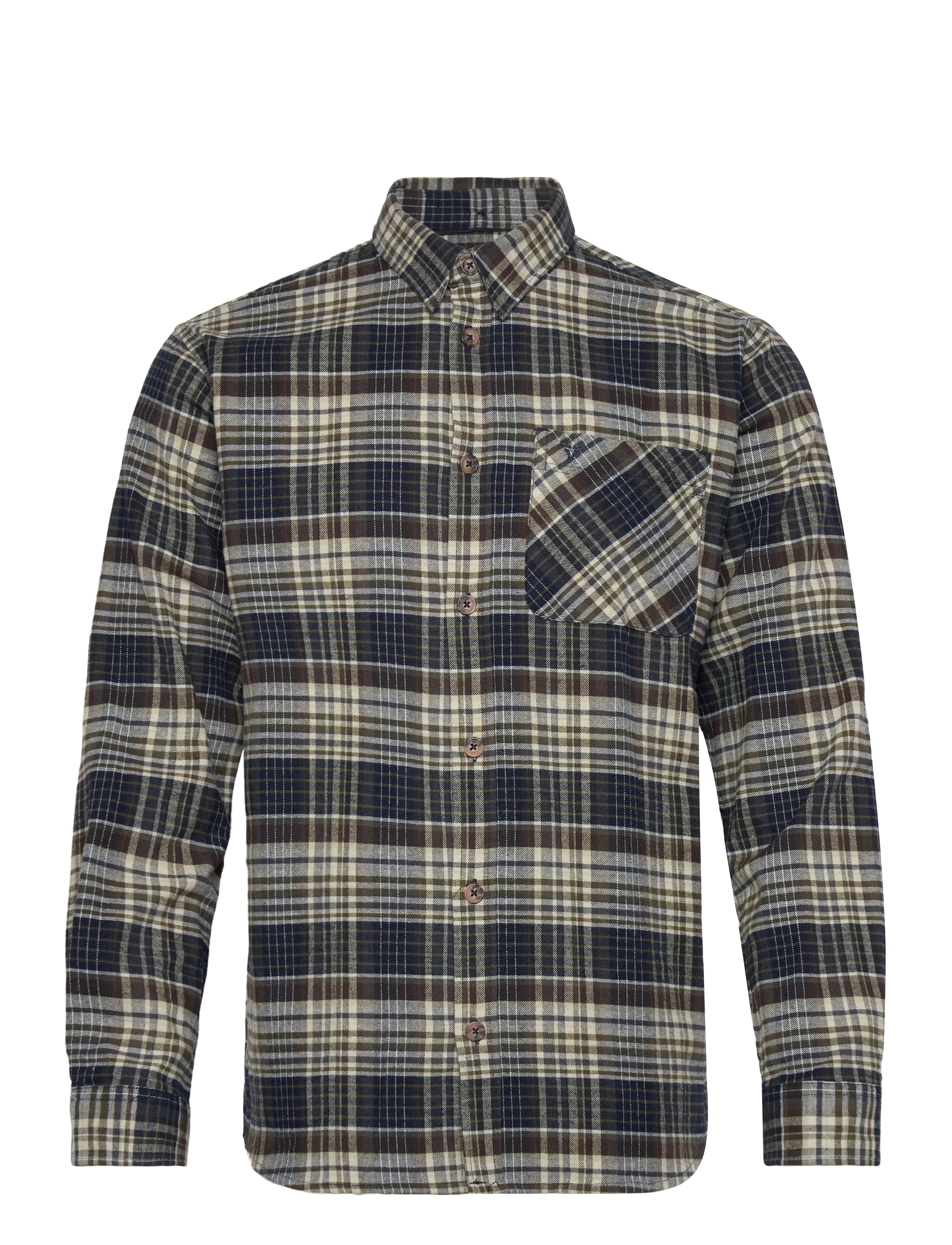 Fat Moose Forest flannel shirt - Skjorter - NAVY/MOSS CHECK / multi