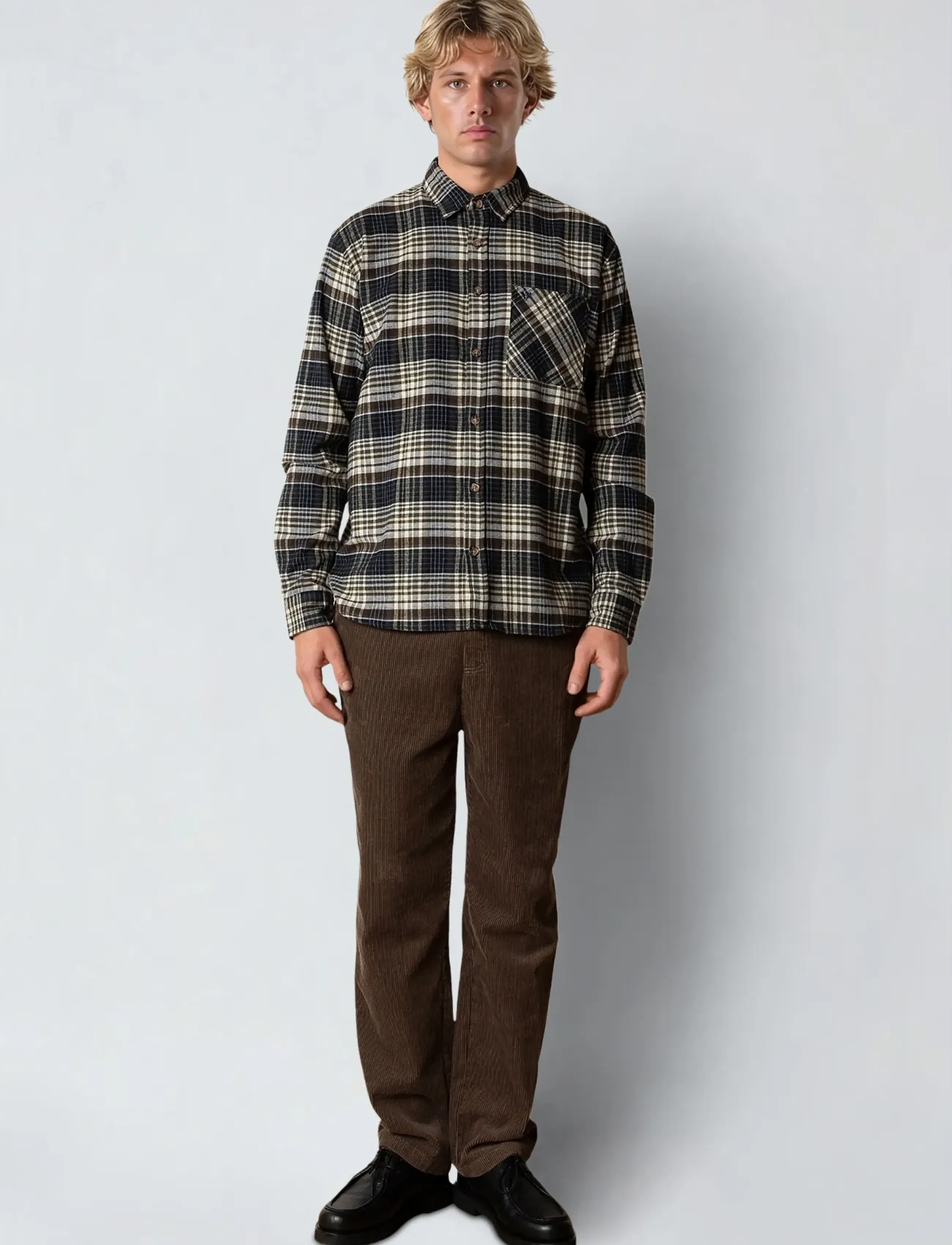 Fat Moose - Forest flannel shirt - flanellsärgid - navy/moss check - 3