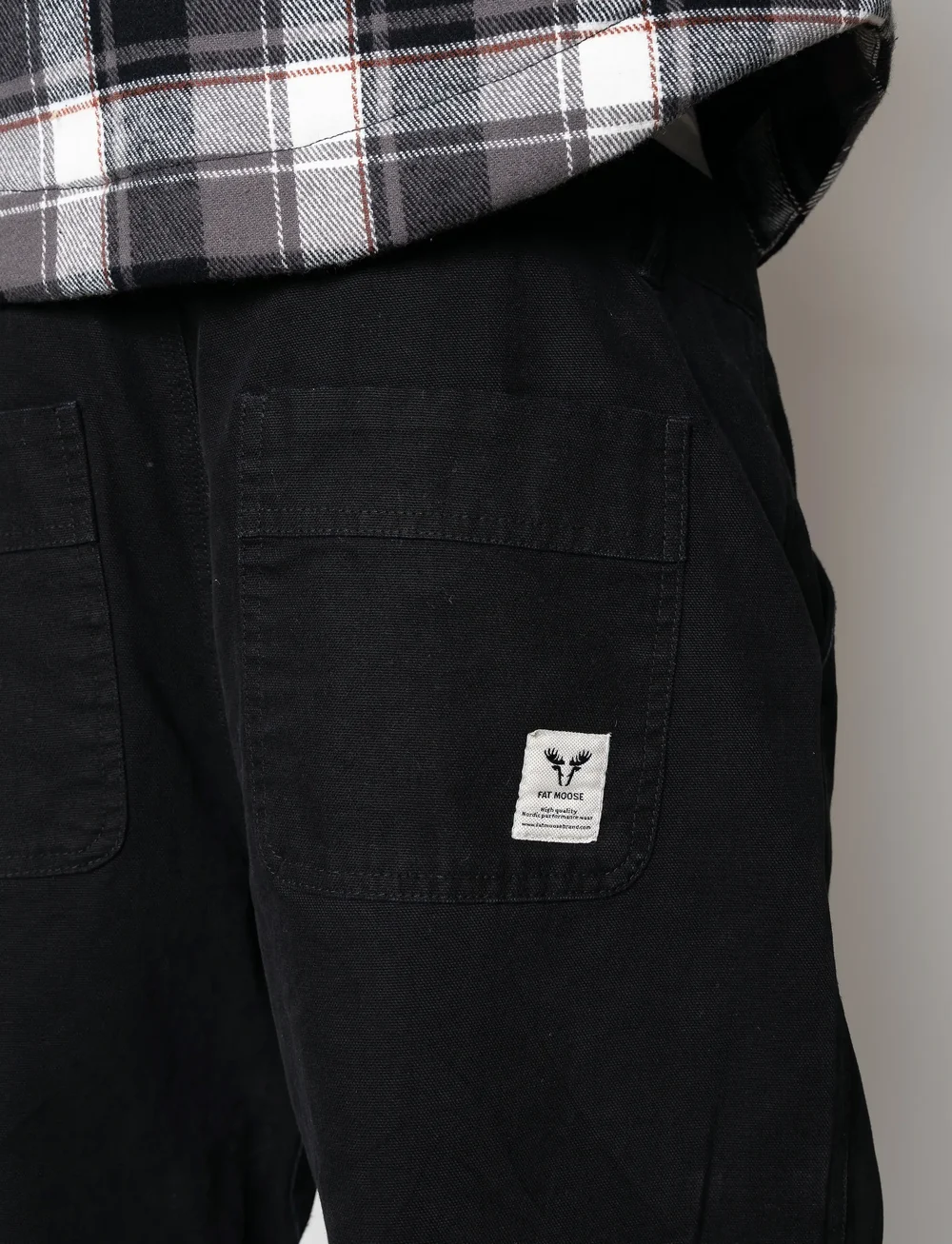 Fat Moose - Dereck cotton pants - casual byxor - black - 3