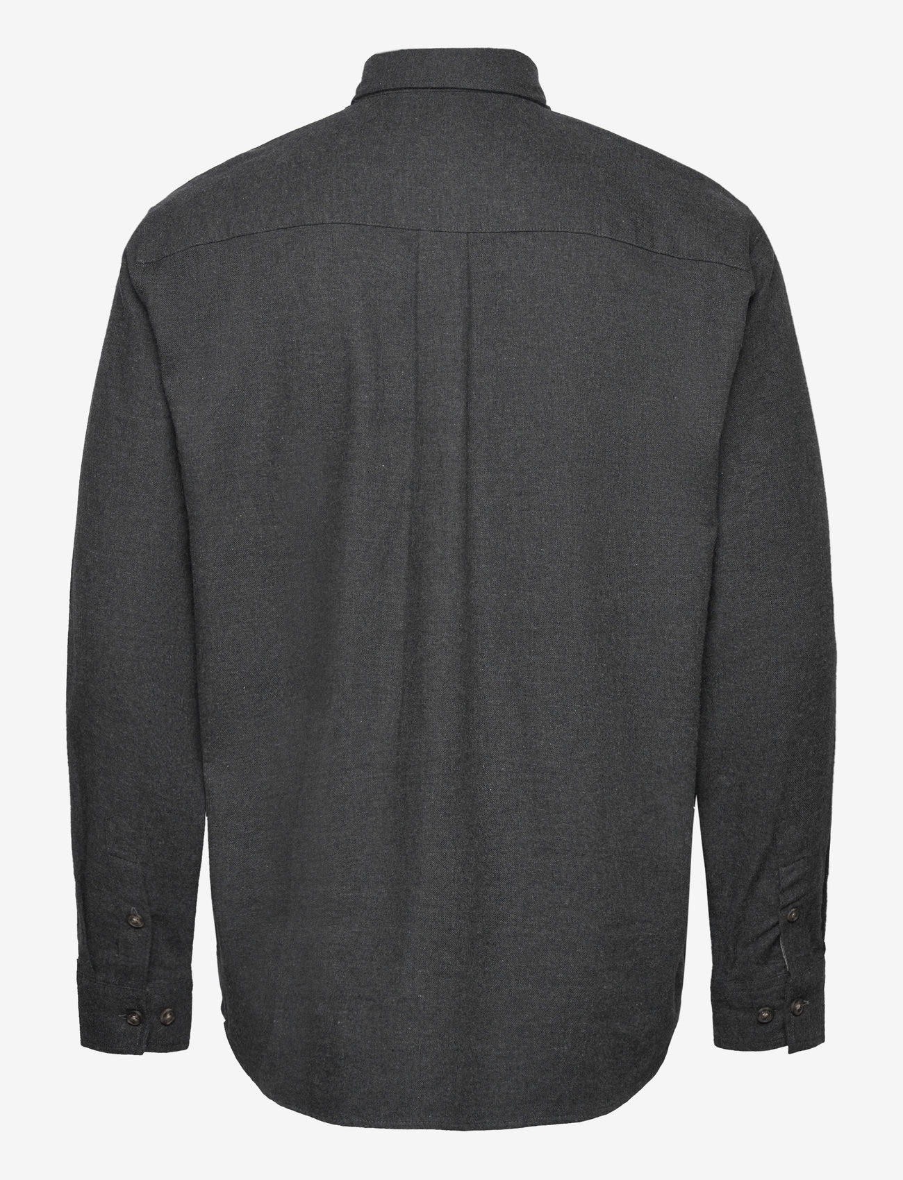 Fat Moose - Frank flannel shirt - casual skjorter - dark grey melange - 1