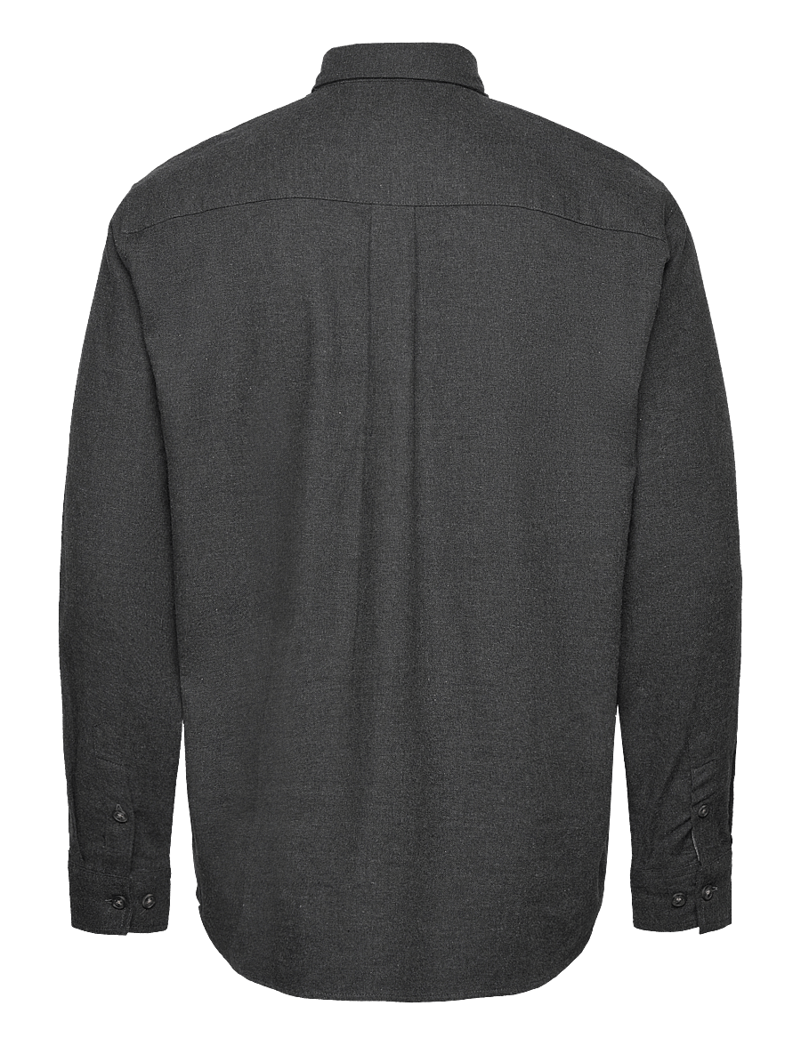 Fat Moose - Frank flannel shirt - vabaajasärgid - dark grey melange - 2