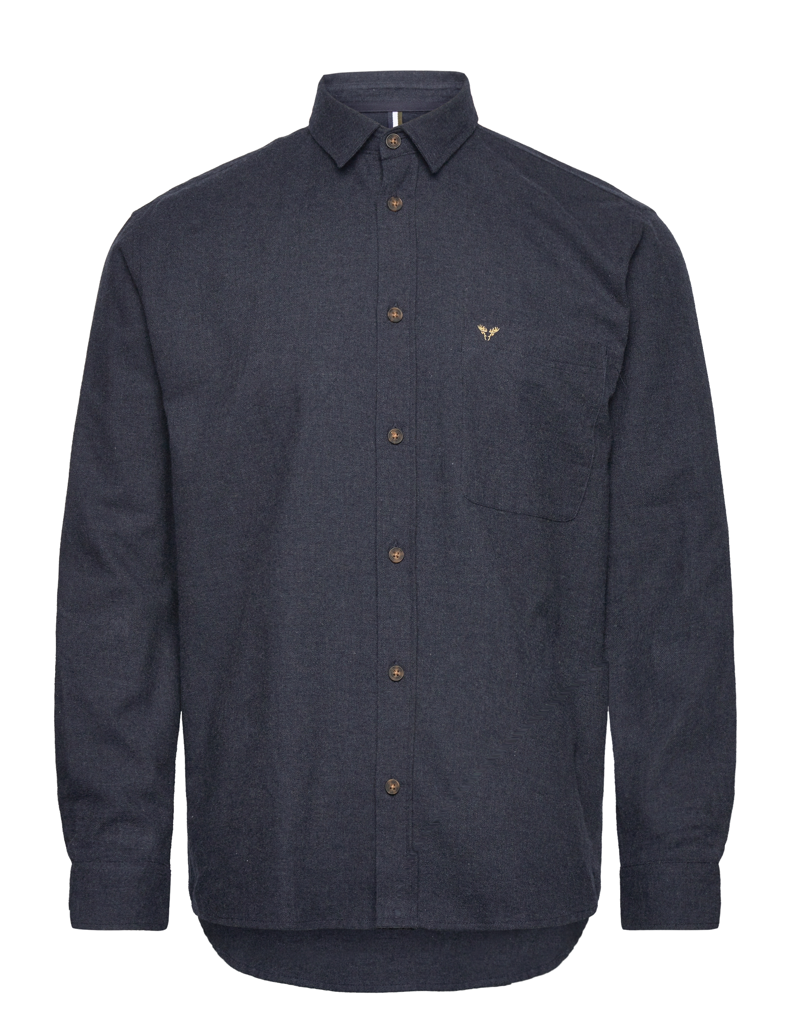 Frank flannel shirt - DARK NAVY MELANGE