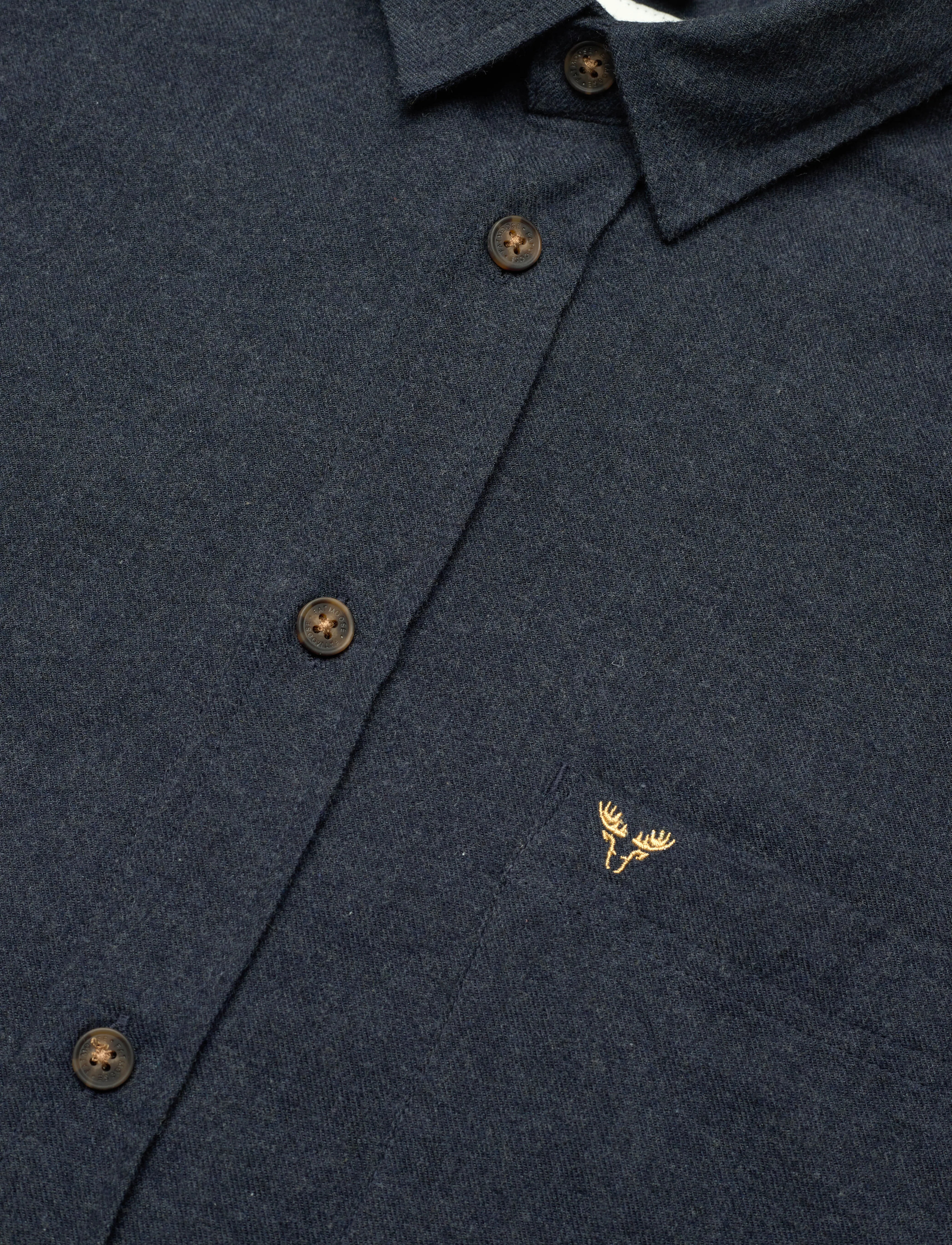 Fat Moose - Frank flannel shirt - casual skjorter - dark navy melange - 5