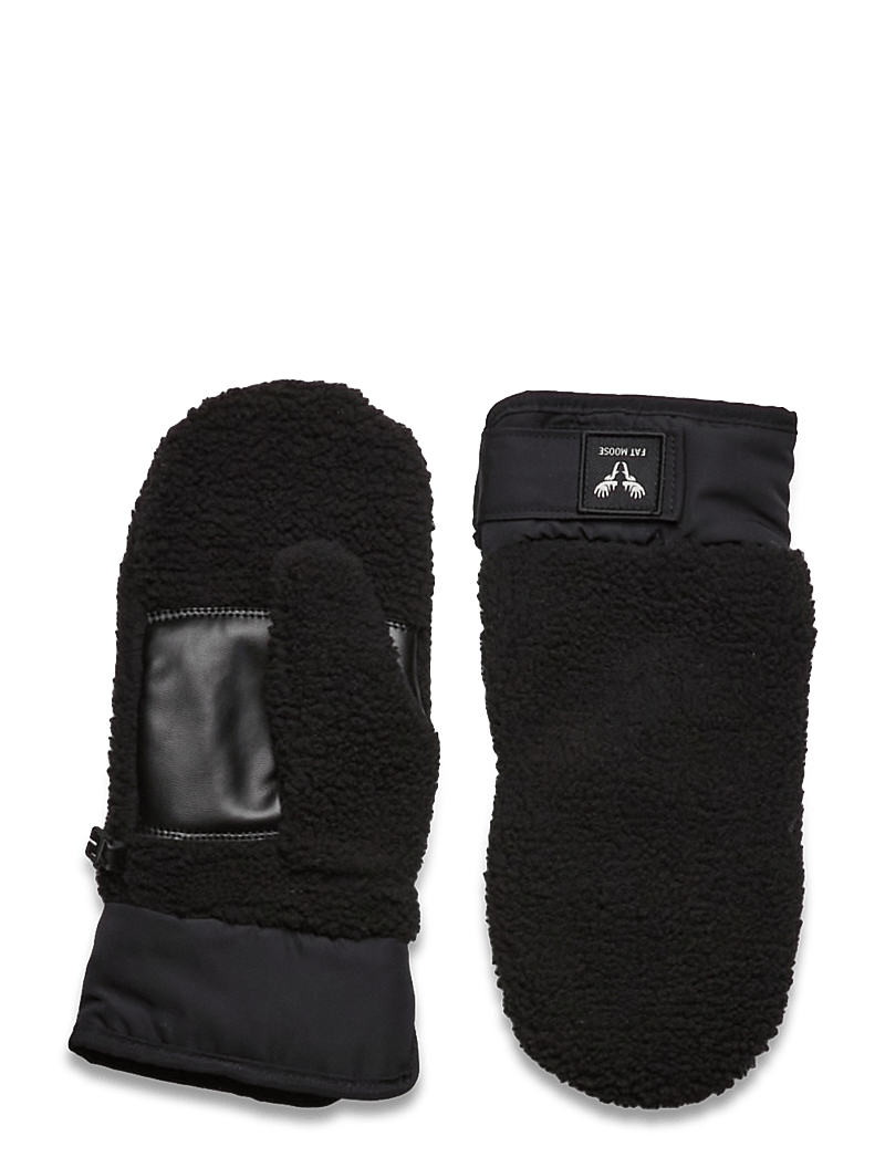 Fat Moose - Pile Mittens - kollektioner - black - 1