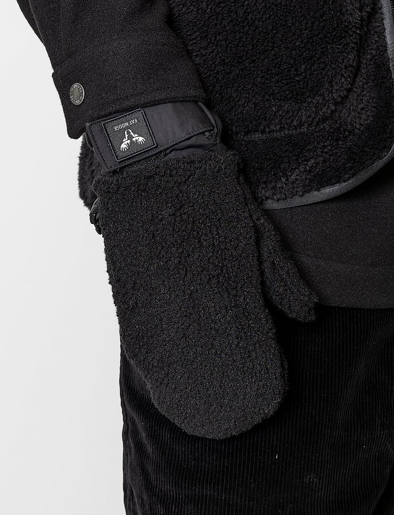 Fat Moose - Pile Mittens - kollektioner - black - 0