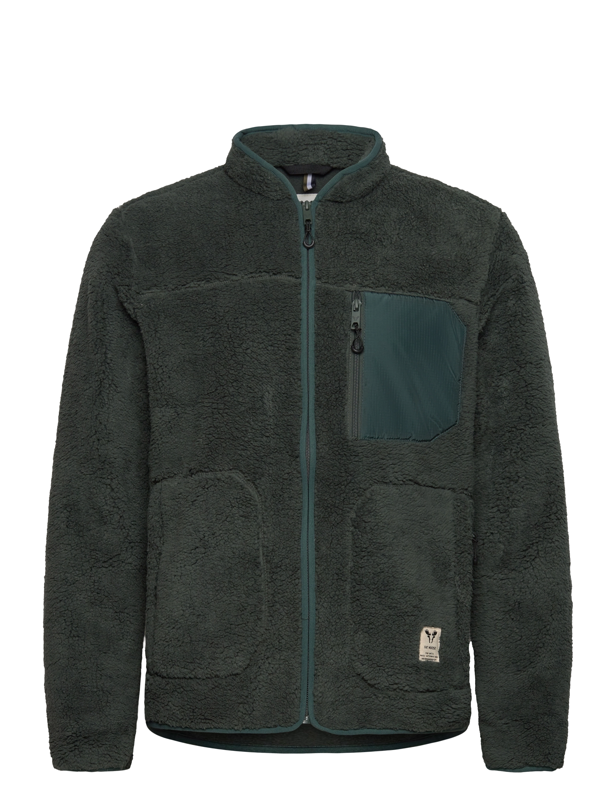 Fat Moose - Wood Fleece Jacket - sweatshirts - beetle green - 2