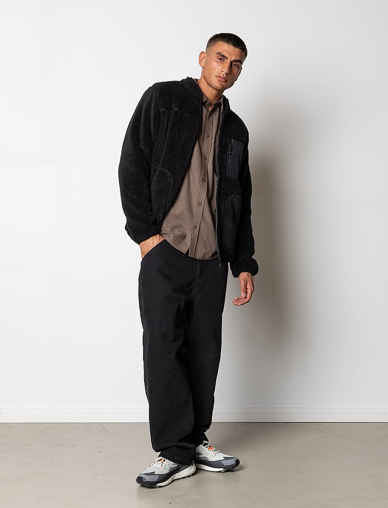 Fat Moose - Wood Fleece Jacket - teddytröjor - black - 3