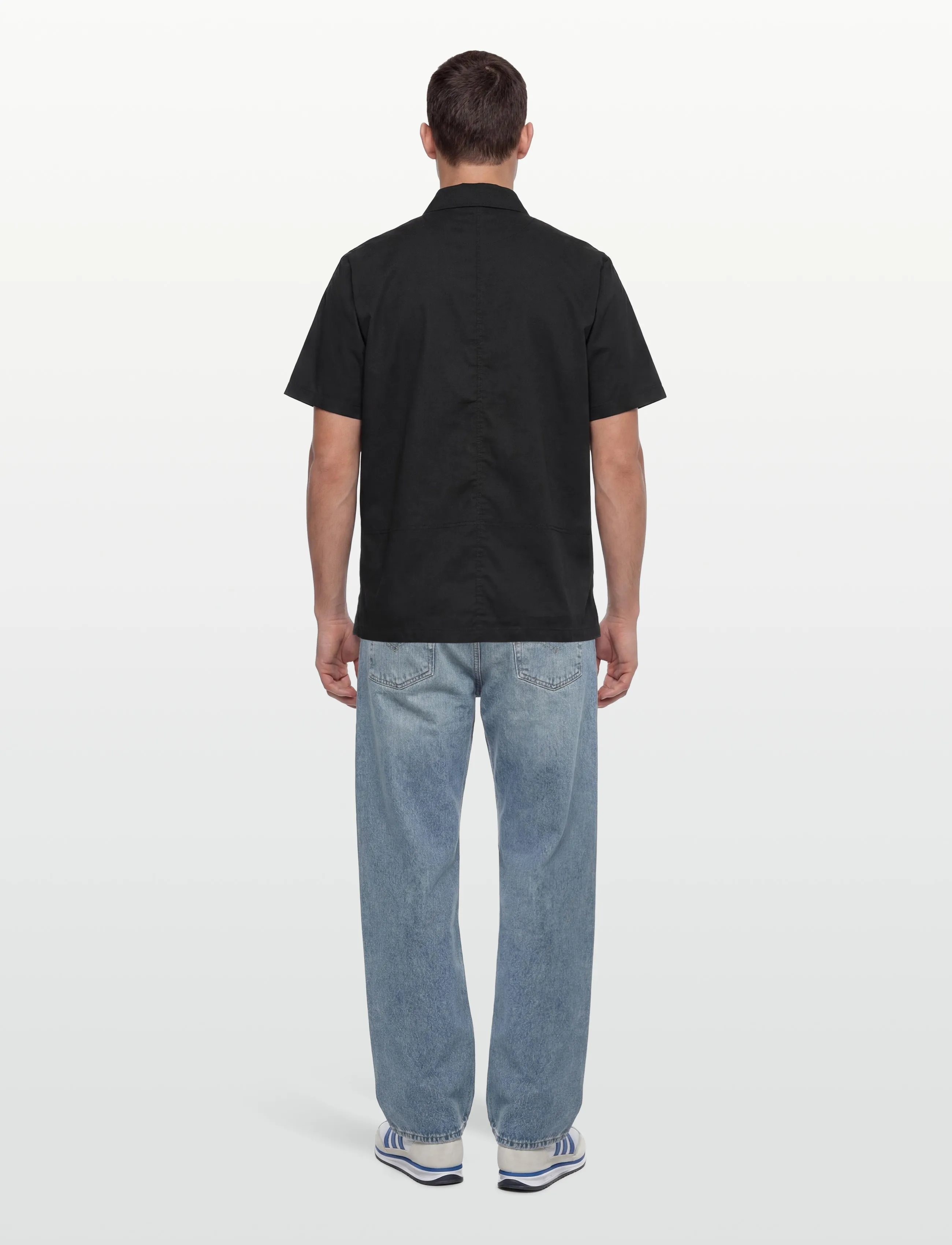 Fat Moose - Evan shirt SS - lyhythihaiset kauluspaidat - black - 4