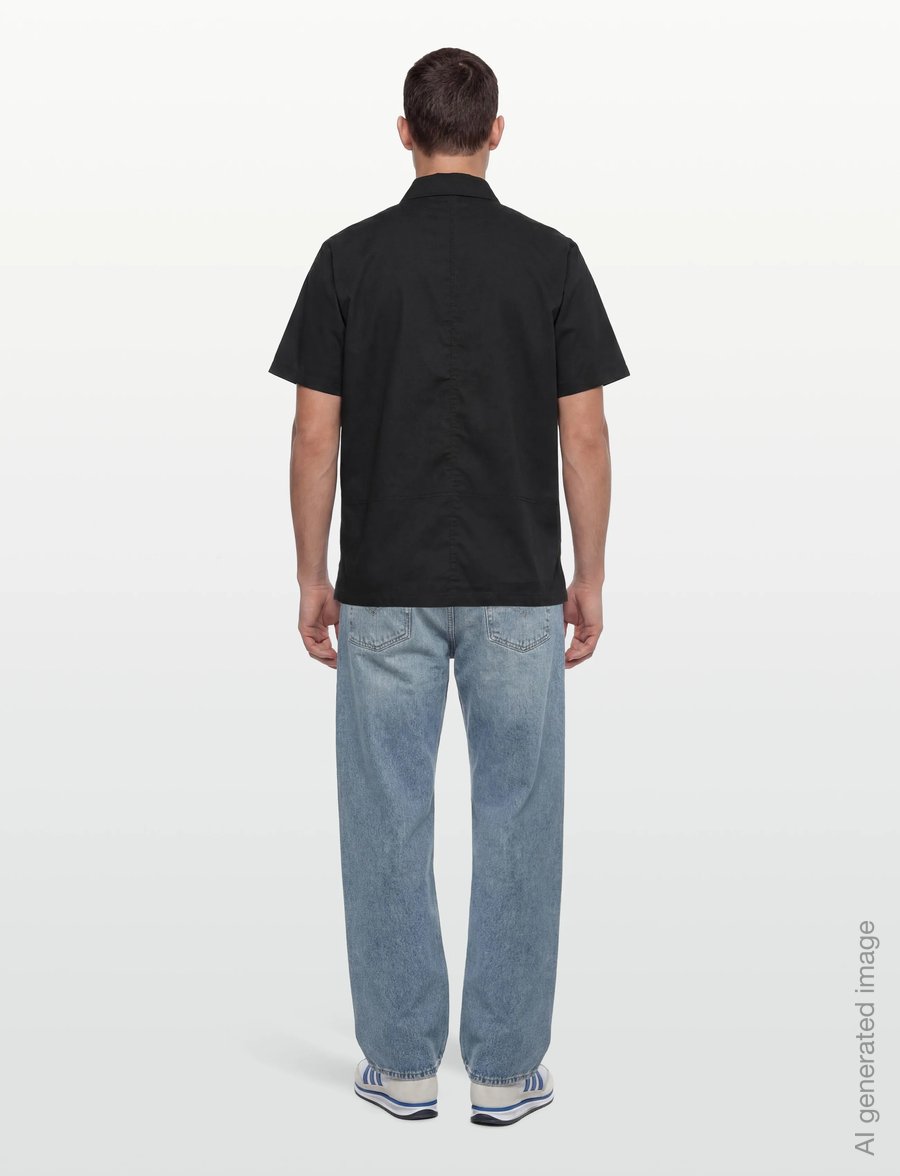 Fat Moose - Evan shirt SS - lühikeste varrukatega särgid - black - 4