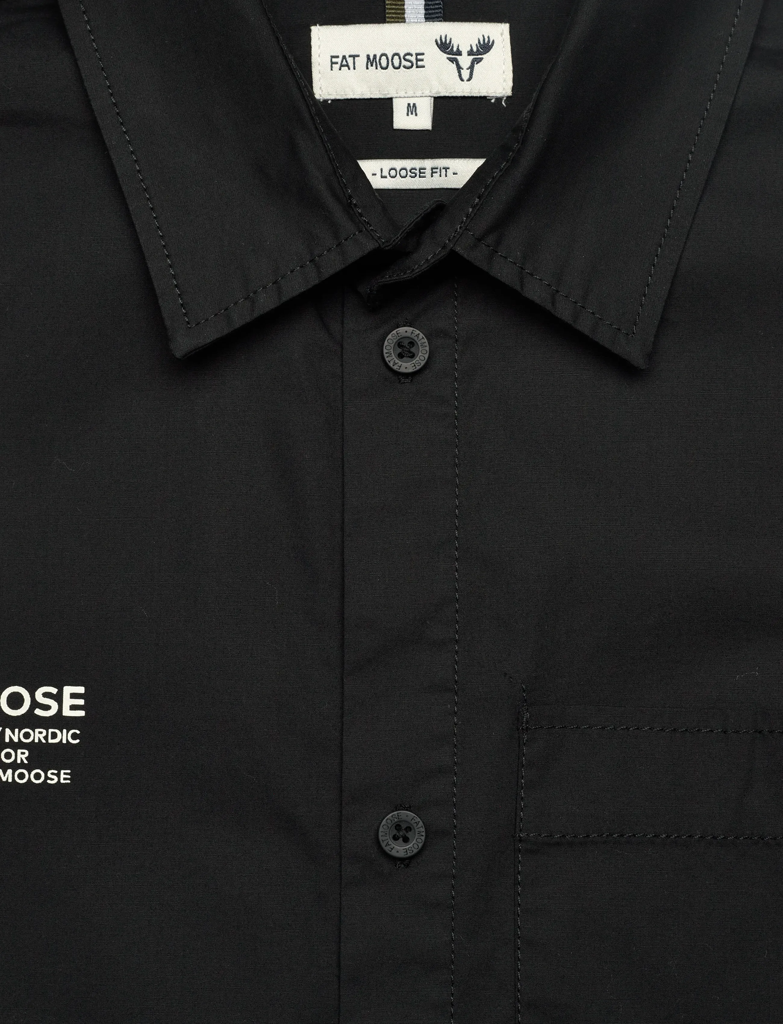 Fat Moose - Evan shirt SS - lyhythihaiset kauluspaidat - black - 5