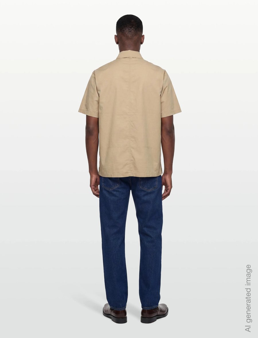 Fat Moose - Evan shirt SS - kortærmede skjorter - khaki - 4