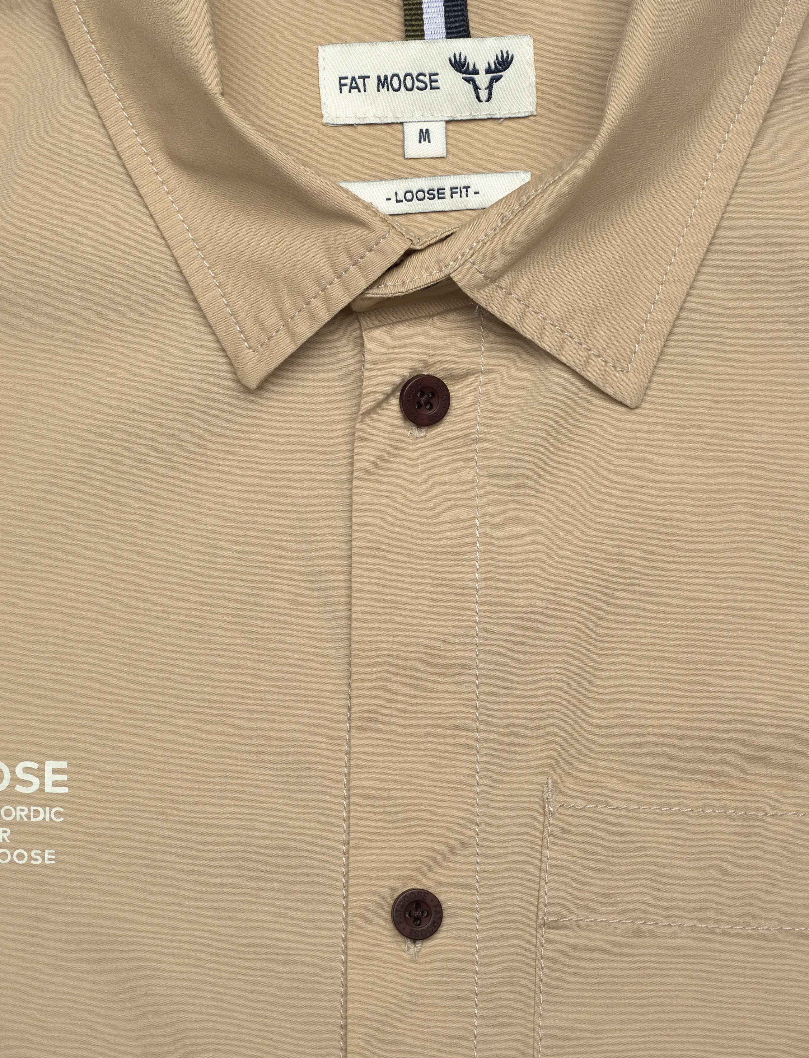 Fat Moose - Evan shirt SS - kurzarmhemden - khaki - 5
