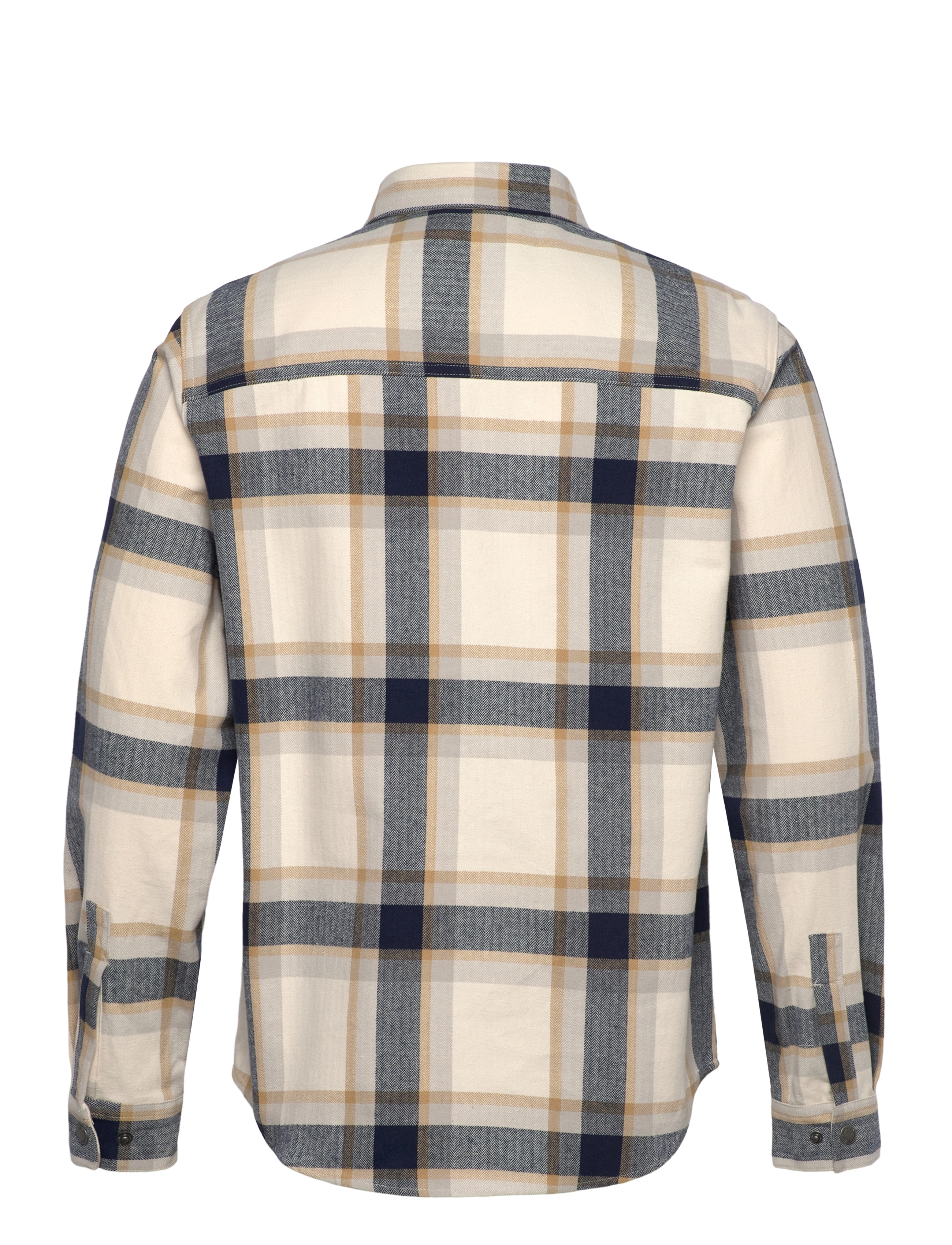 Fat Moose - Rye overshirt - ecru/navy check - 2