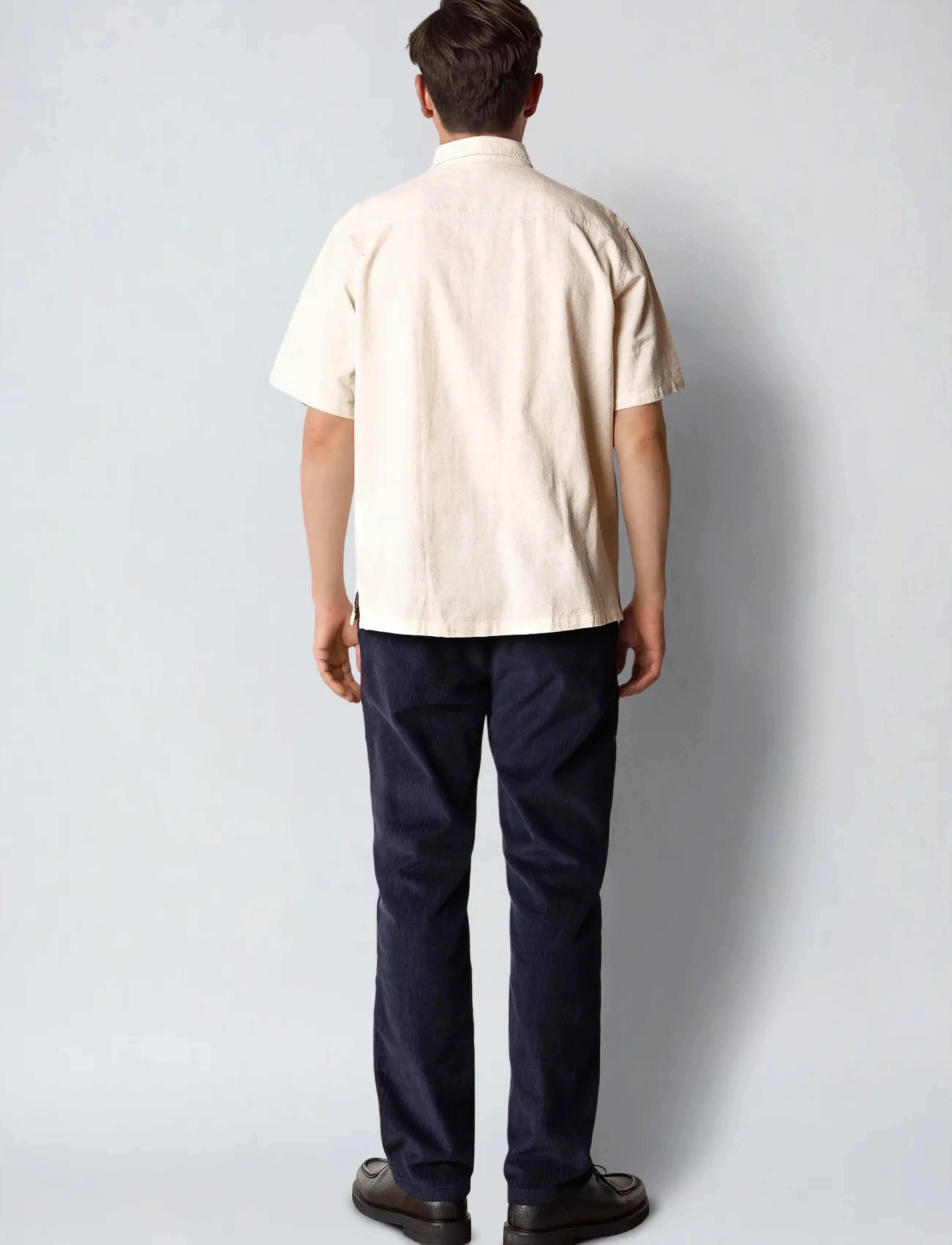 Fat Moose - Ian cotton linen shirt SS - ecru - 4
