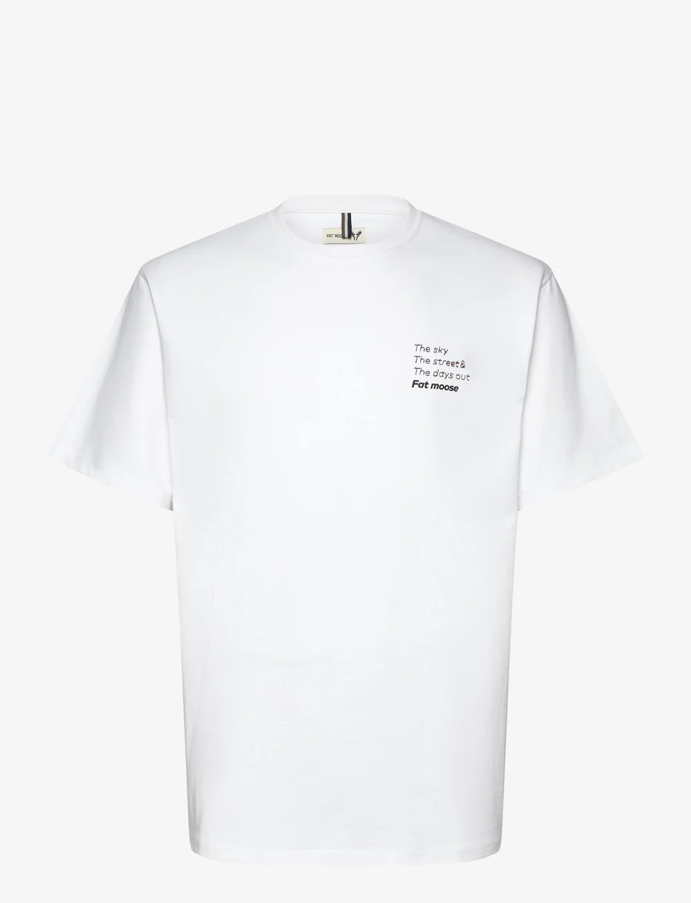 Fat Moose - Zeke t-shirt - kortærmede t-shirts - white - 1