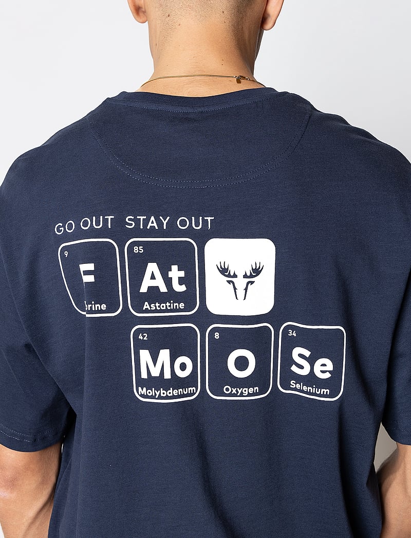 Fat Moose - Dane Organic T-shirt - kortärmade t-shirts - navy - 3