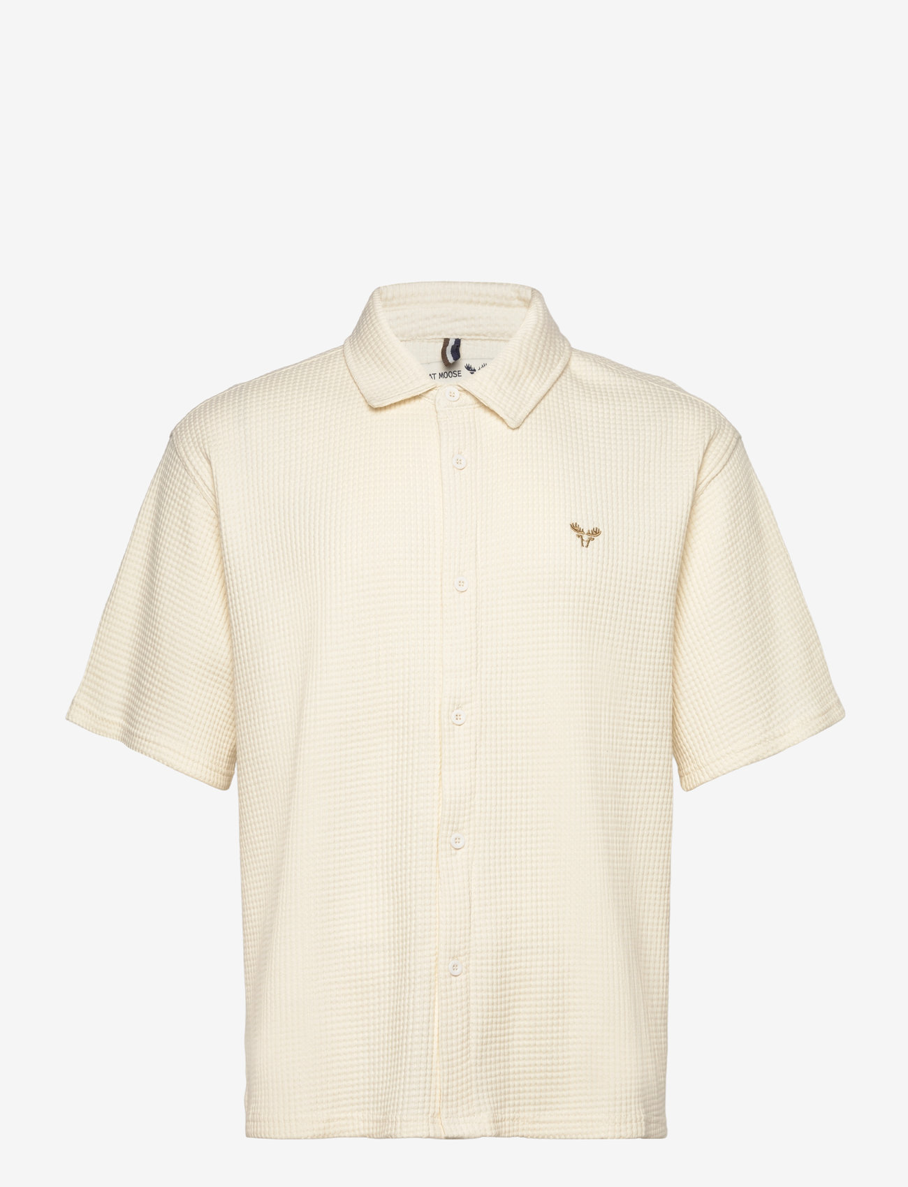 Fat Moose - Scott S/S shirt - lühikeste varrukatega särgid - ecru - 1