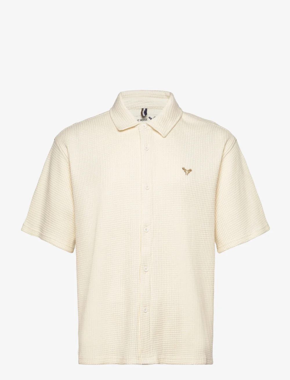 Fat Moose - Scott S/S shirt - lühikeste varrukatega särgid - ecru - 1