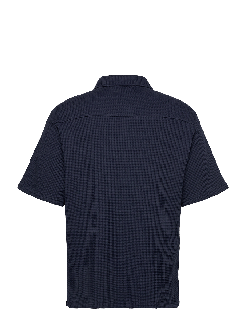 Fat Moose - Scott S/S shirt - kortärmade skjortor - navy - 2