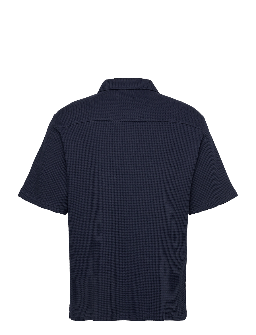Fat Moose - Scott S/S shirt - short-sleeved shirts - navy - 2