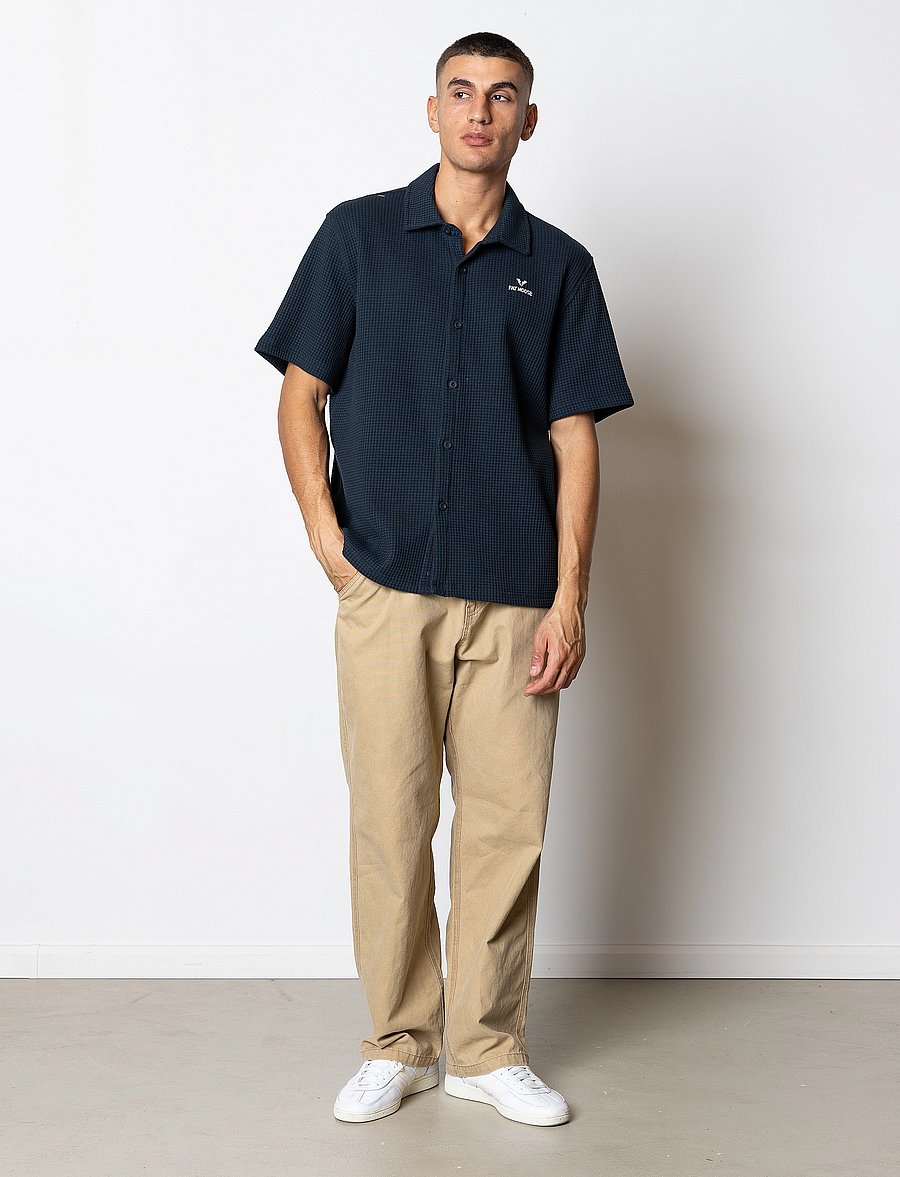 Fat Moose - Scott S/S shirt - short-sleeved shirts - navy - 4