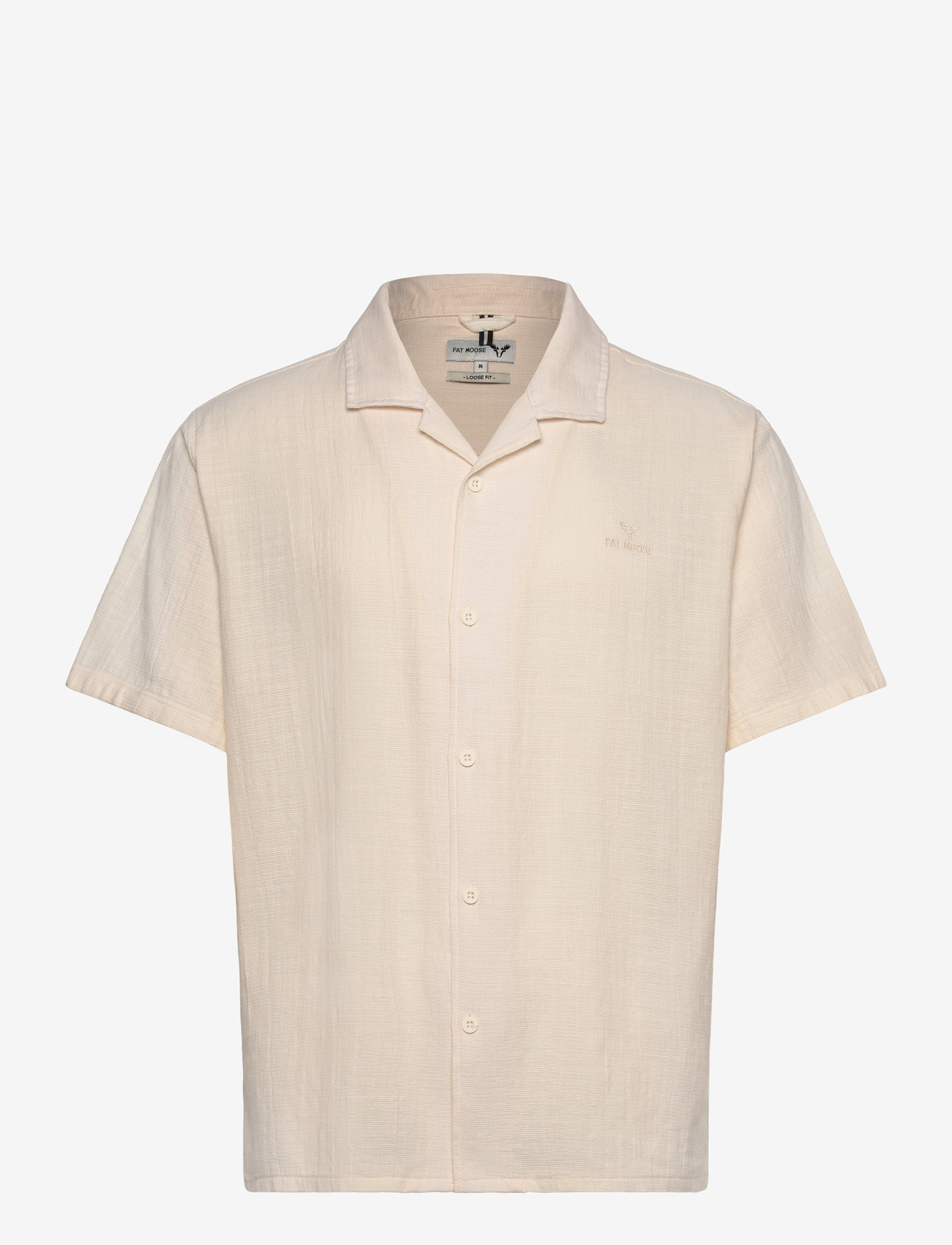 Fat Moose - Mylo S/S shirt - kurzarmhemden - ecru - 0