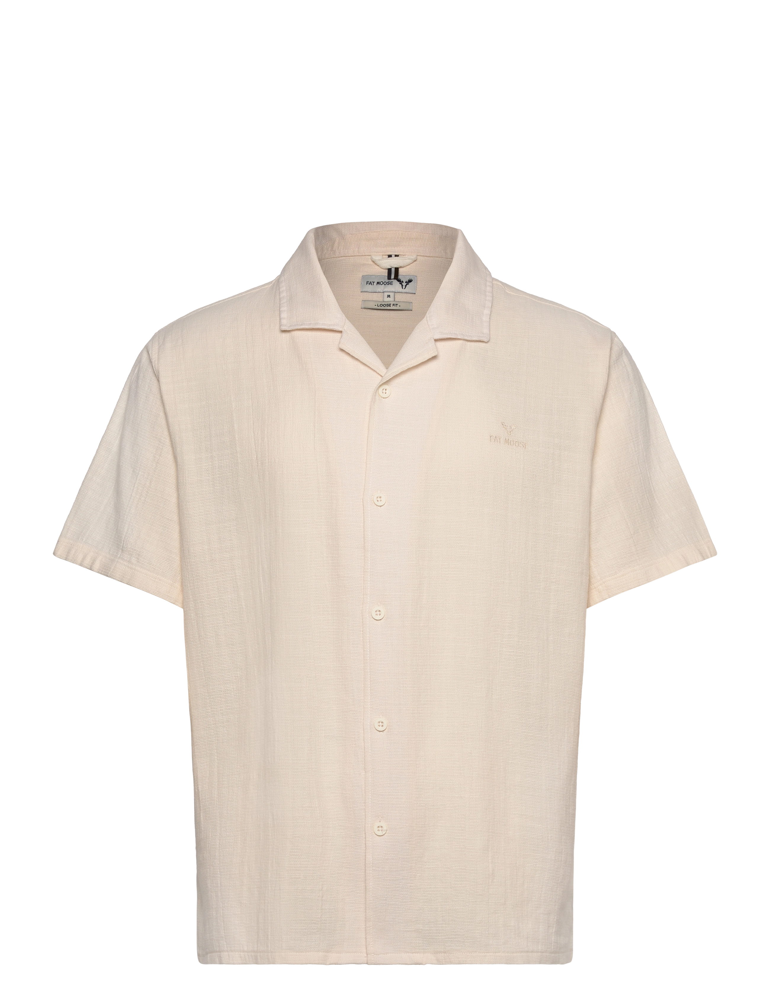 Fat Moose - Mylo S/S shirt - kurzarmhemden - ecru - 1