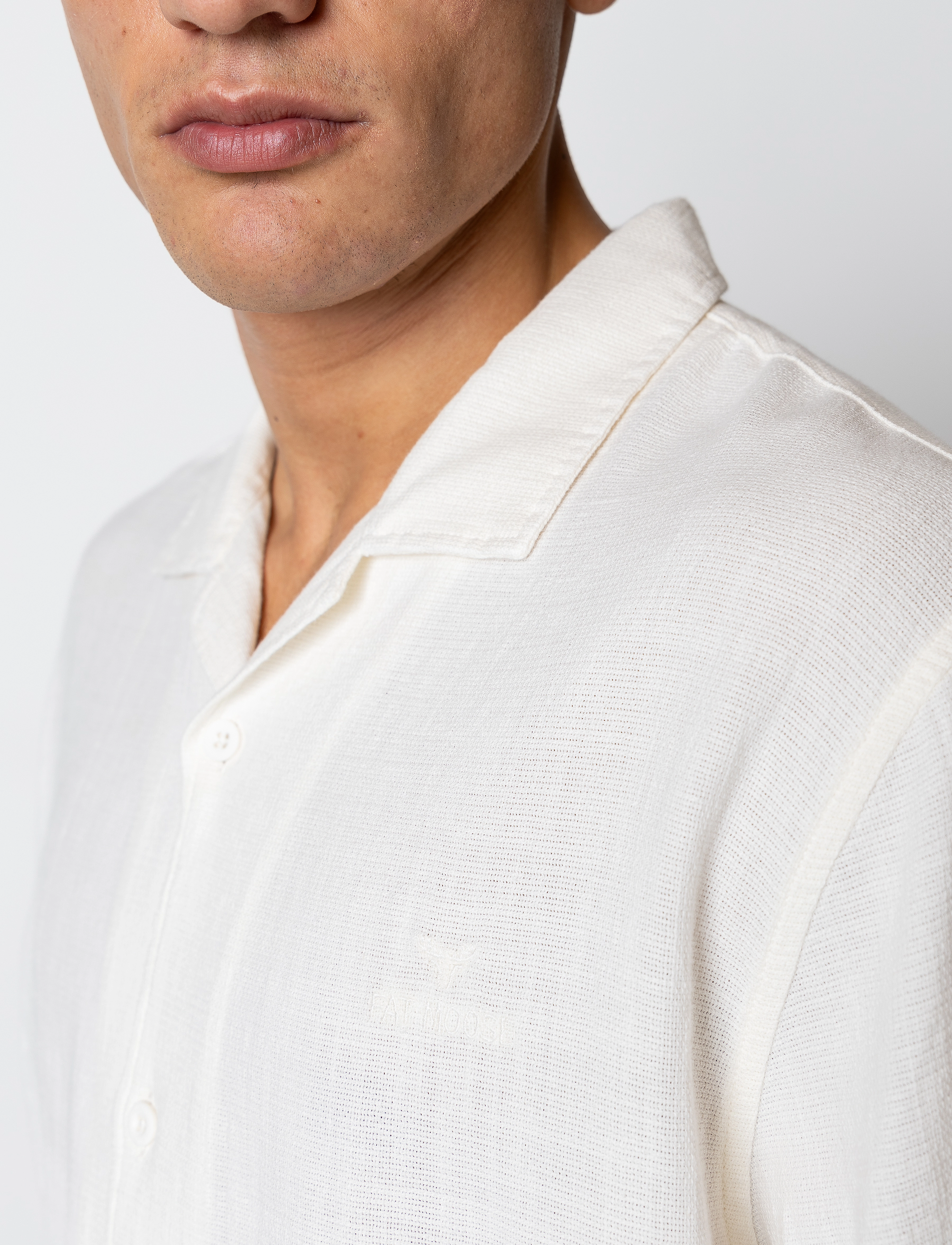 Fat Moose - Mylo S/S shirt - kurzarmhemden - ecru - 3