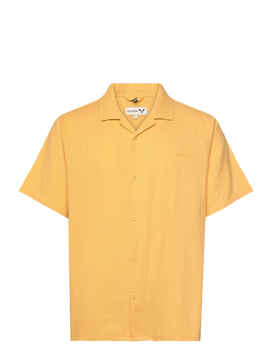 Fat Moose - Mylo S/S shirt - kurzarmhemden - warm yellow - 1