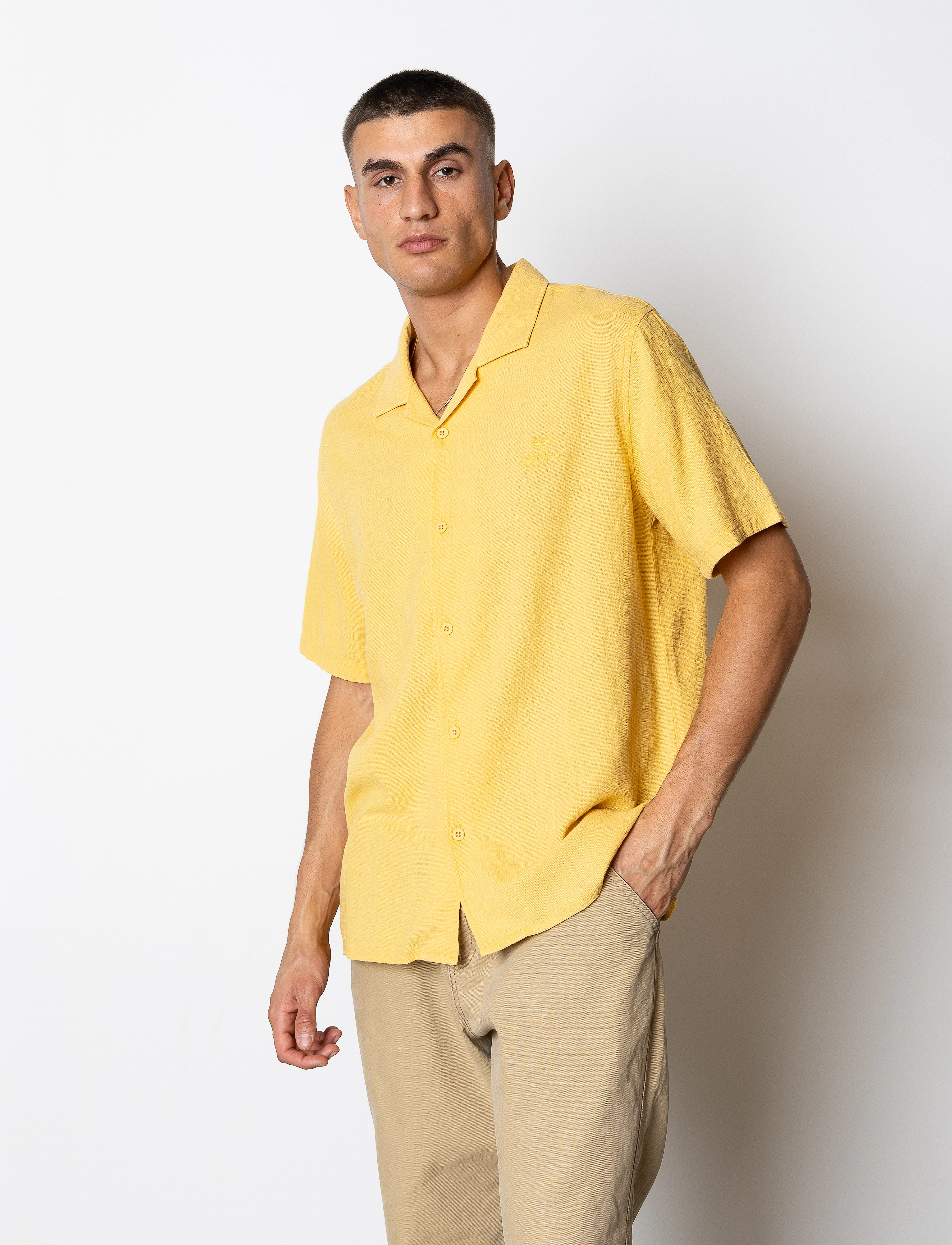 Fat Moose Mylo S/S shirt - Winter deals - WARM YELLOW / yellow