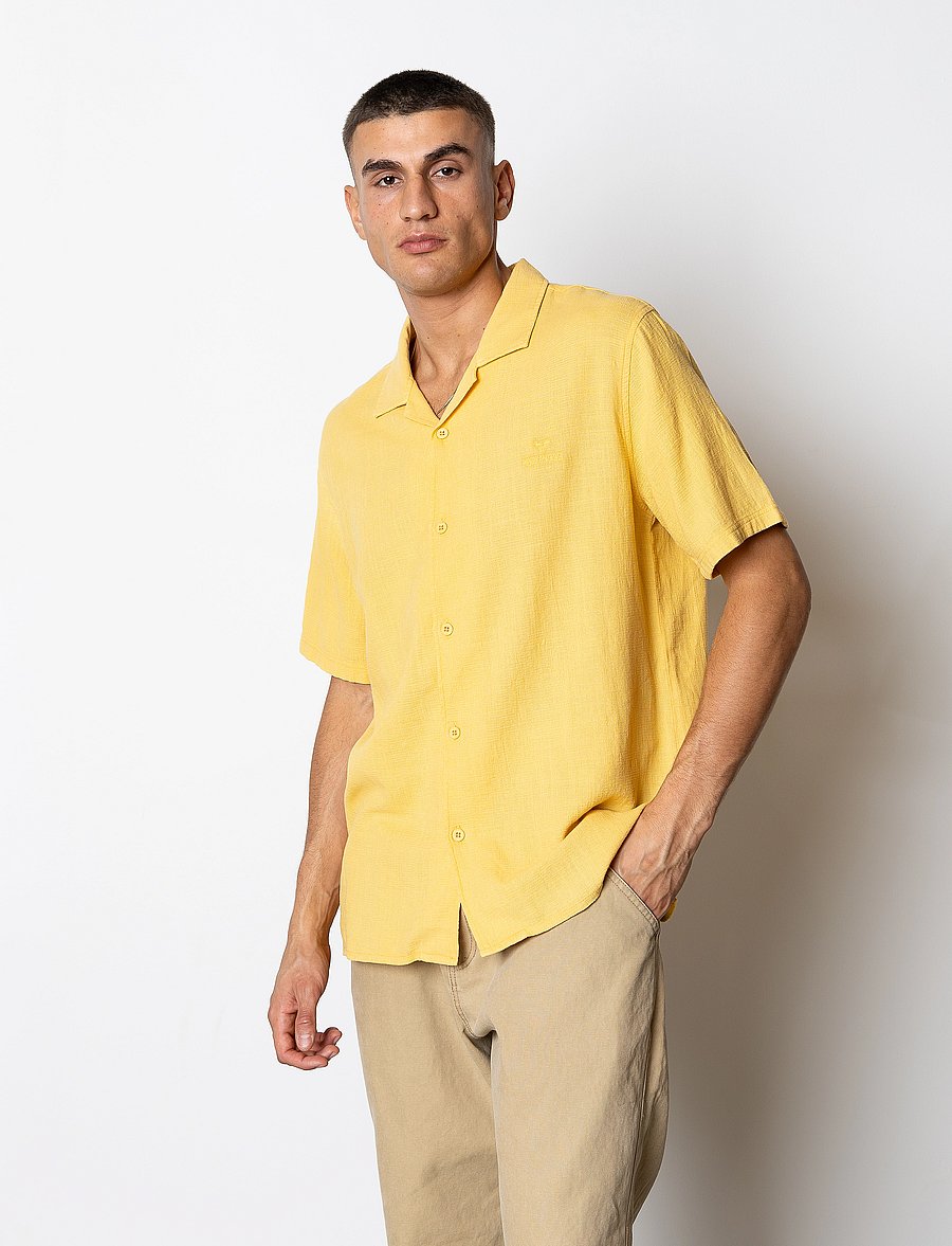 Fat Moose - Mylo S/S shirt - kurzarmhemden - warm yellow - 0