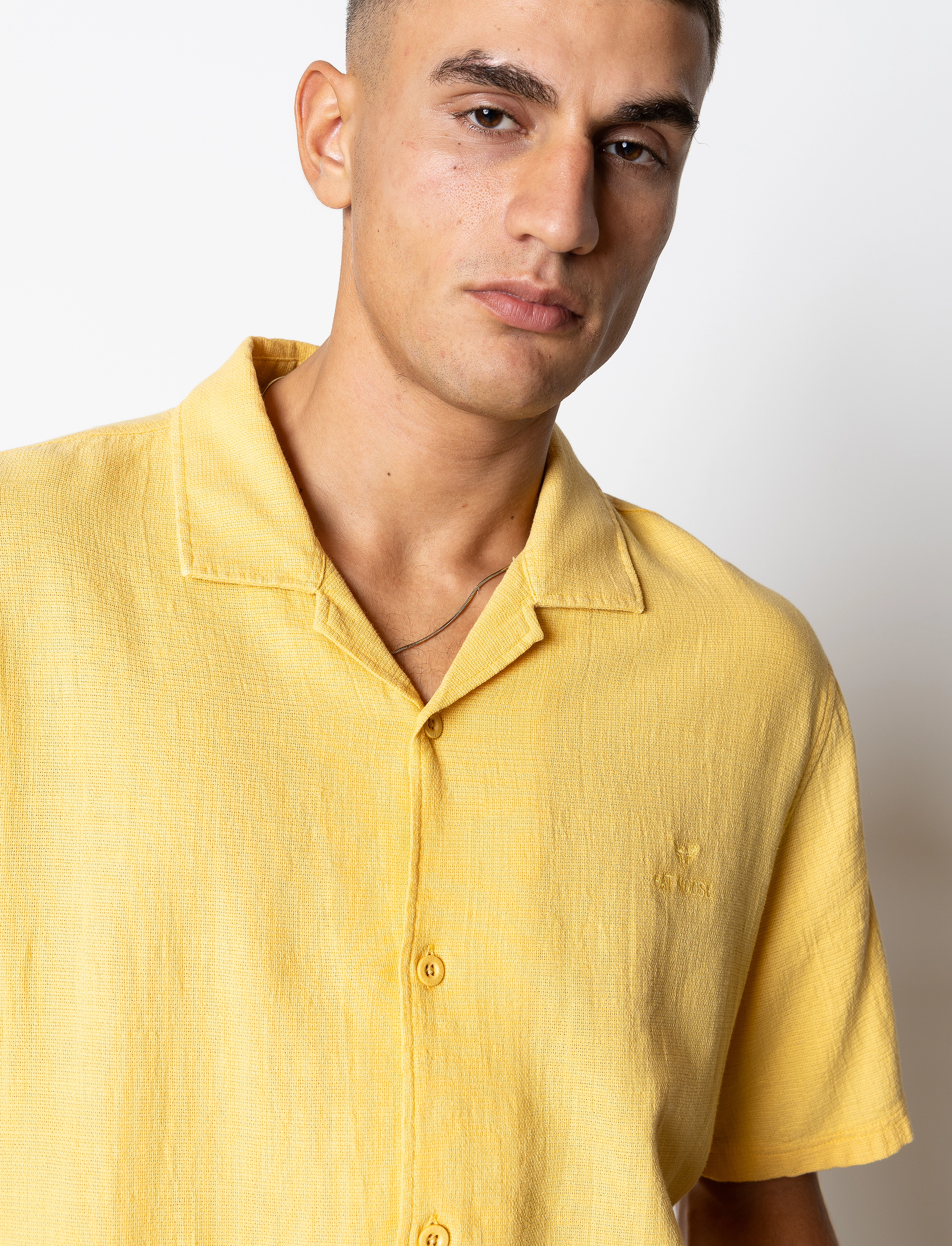 Fat Moose - Mylo S/S shirt - stutterma skyrtur - warm yellow - 3