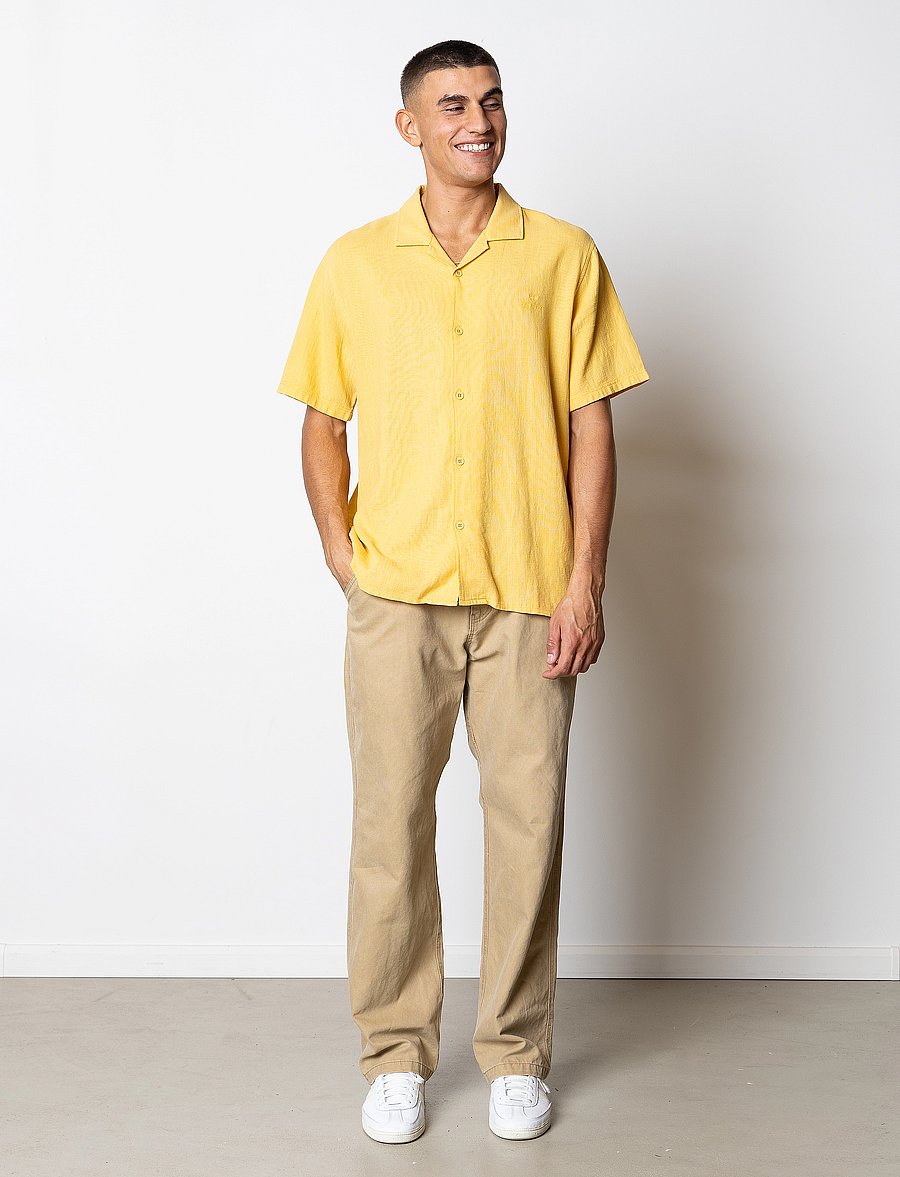 Fat Moose - Mylo S/S shirt - kurzarmhemden - warm yellow - 4