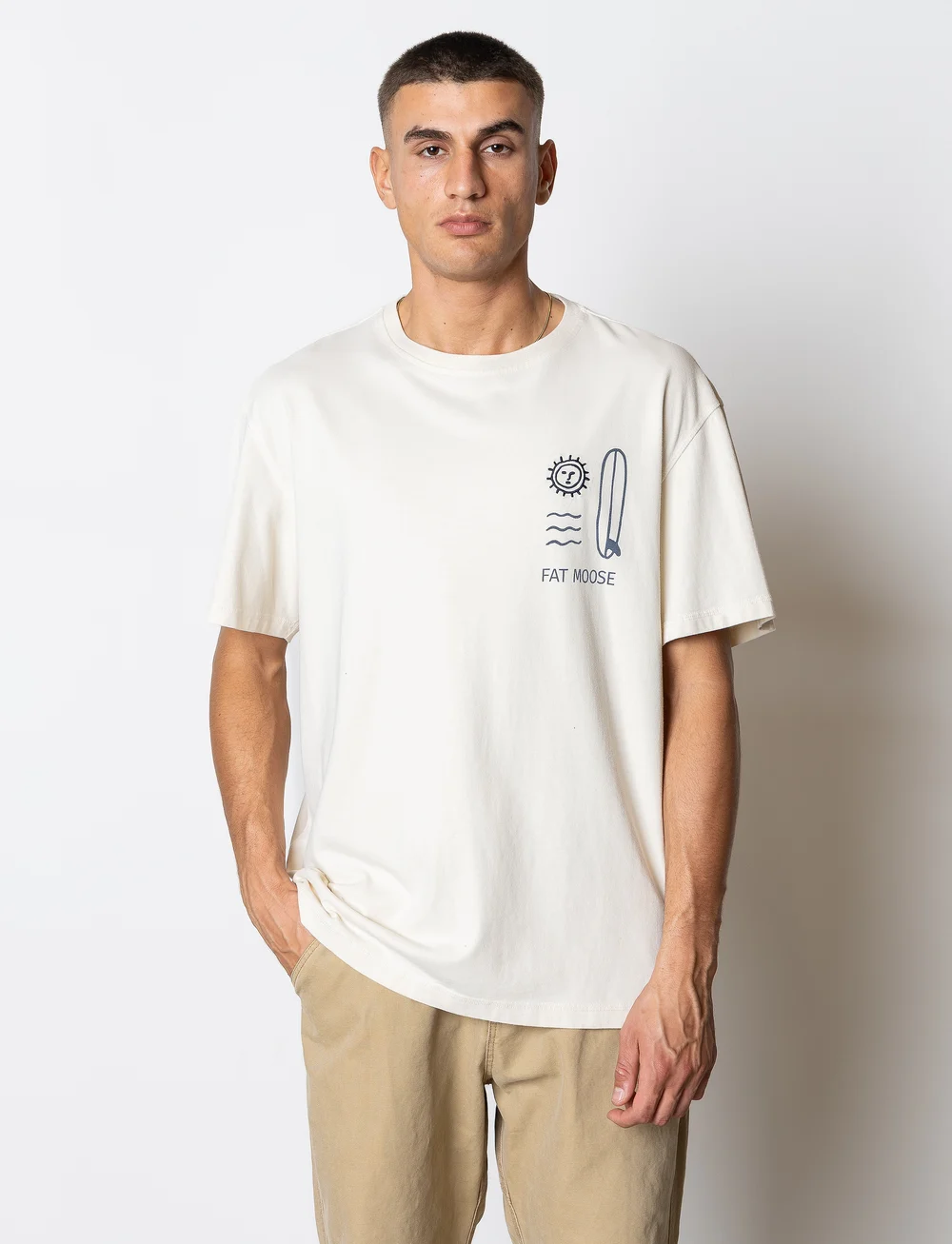 Fat Moose - Surf T-shirt - kurzärmelig - ecru - 0