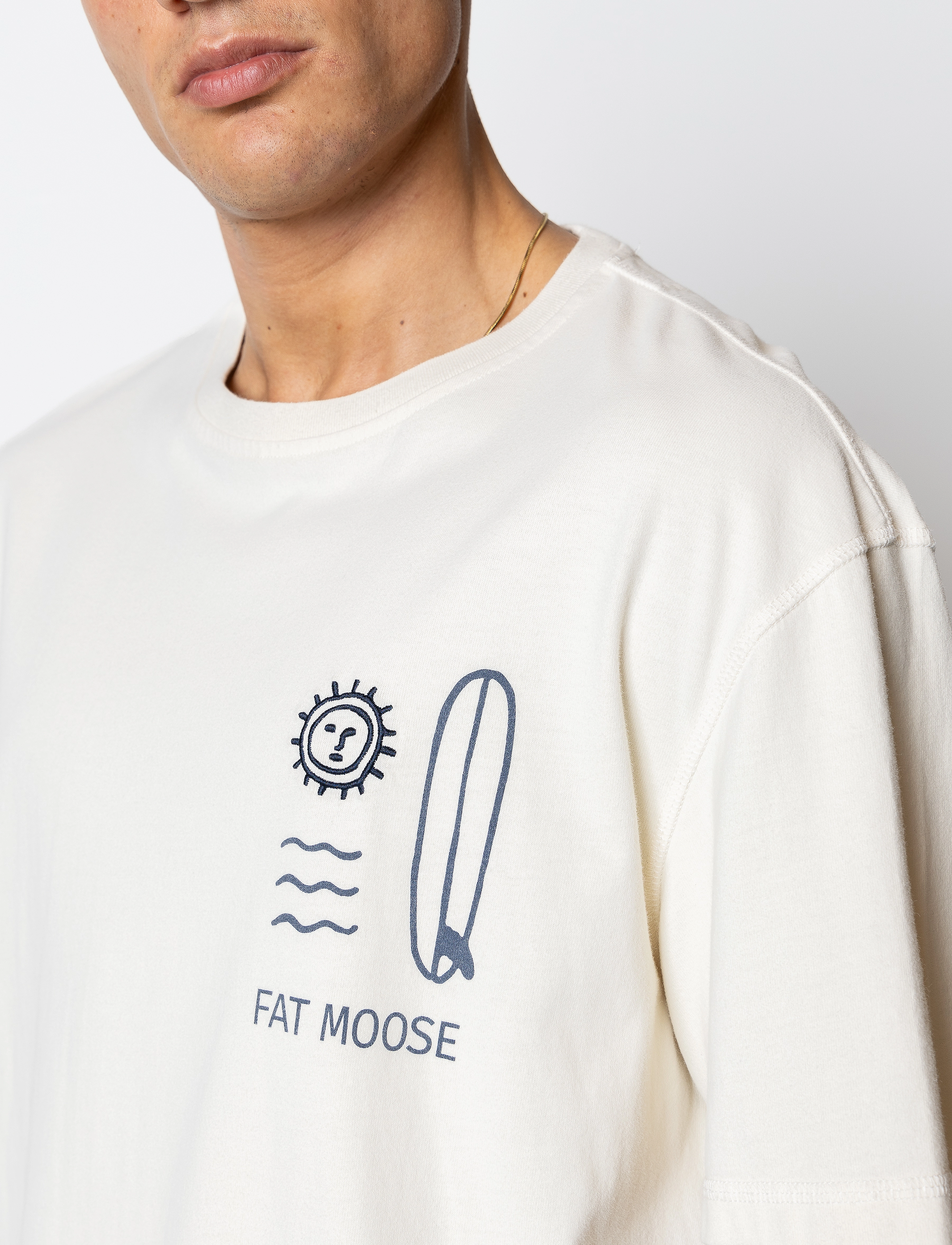 Fat Moose - Surf T-shirt - laveste priser - ecru - 3