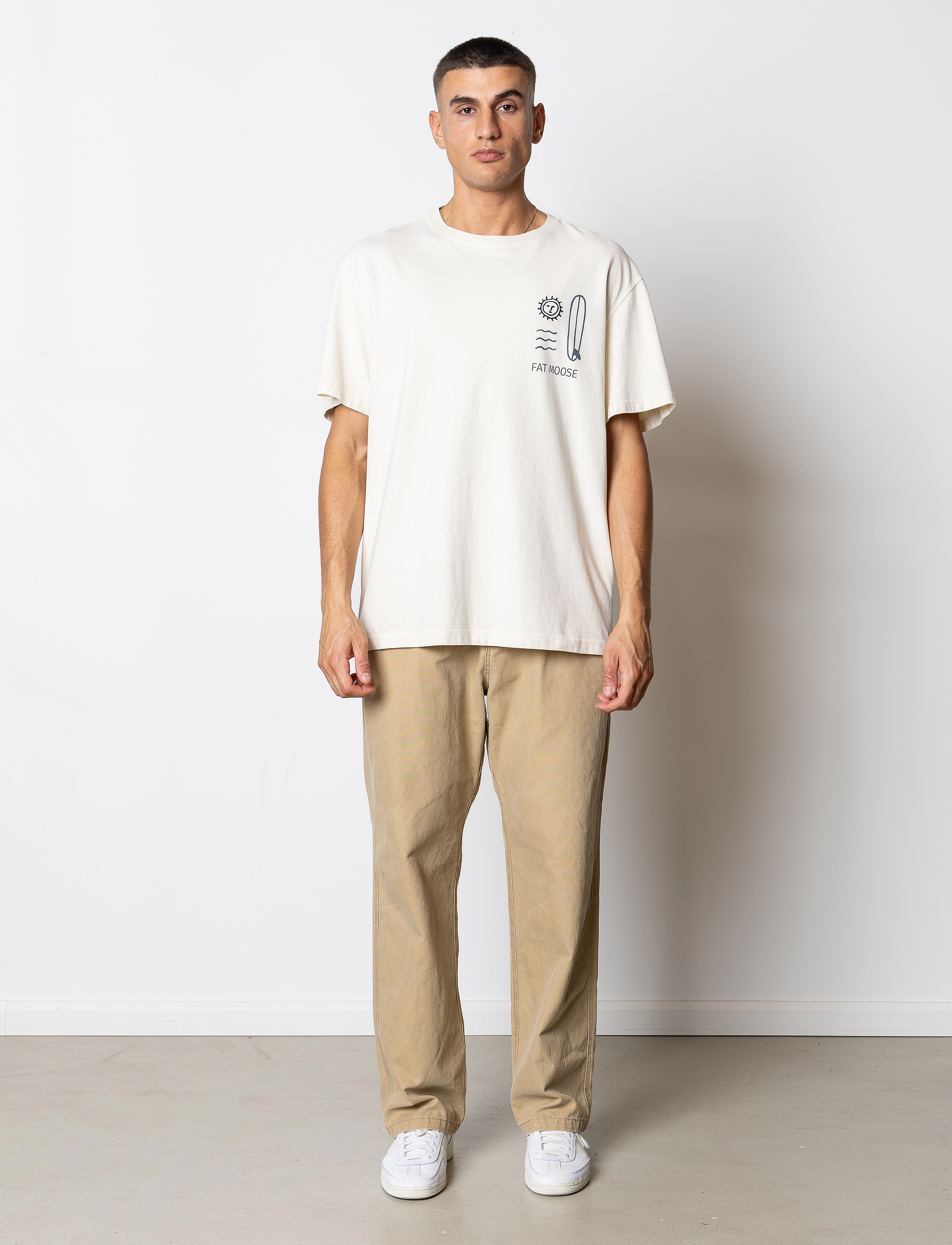 Fat Moose - Surf T-shirt - laveste priser - ecru - 4