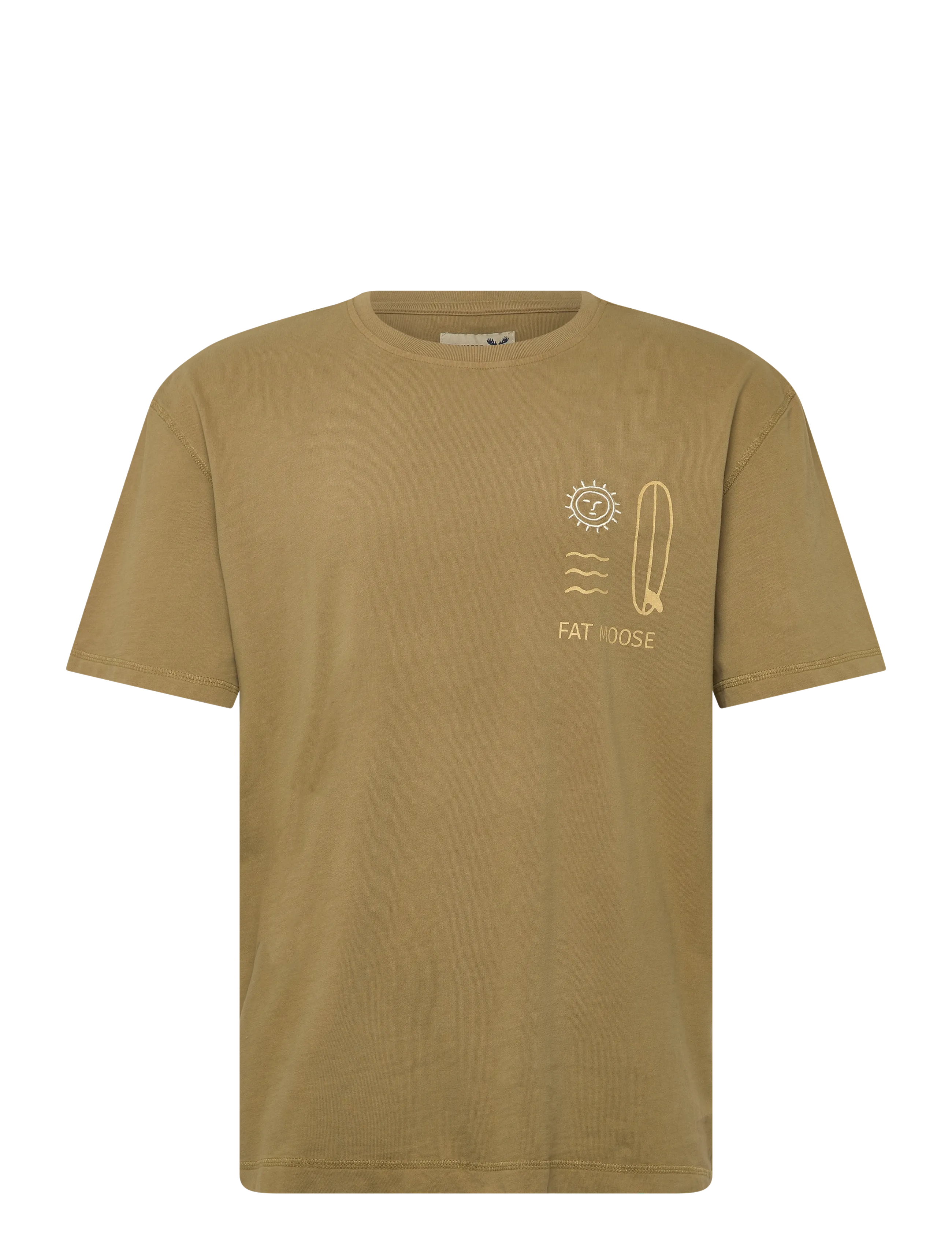 FAT MOOSE Surf T-Shirt Khaki - XXL - Herren