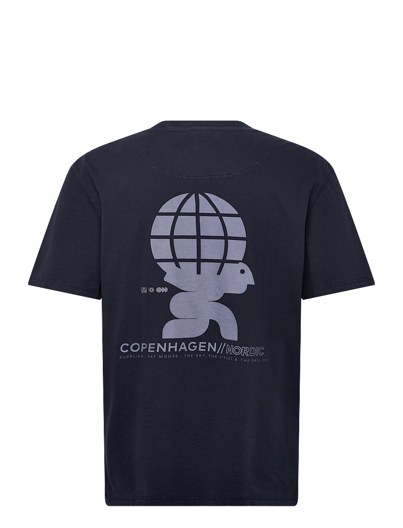 Fat Moose - Blaze T-shirt - lühikeste varrukatega t-särgid - navy - 1