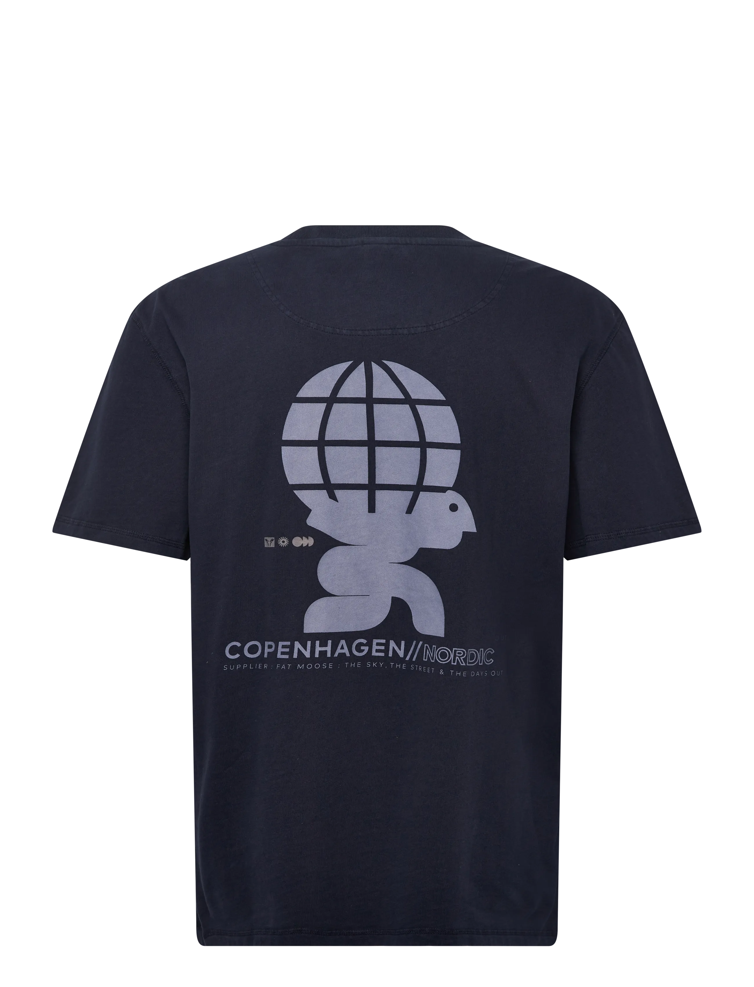 Fat Moose - Blaze T-shirt - lühikeste varrukatega t-särgid - navy - 2