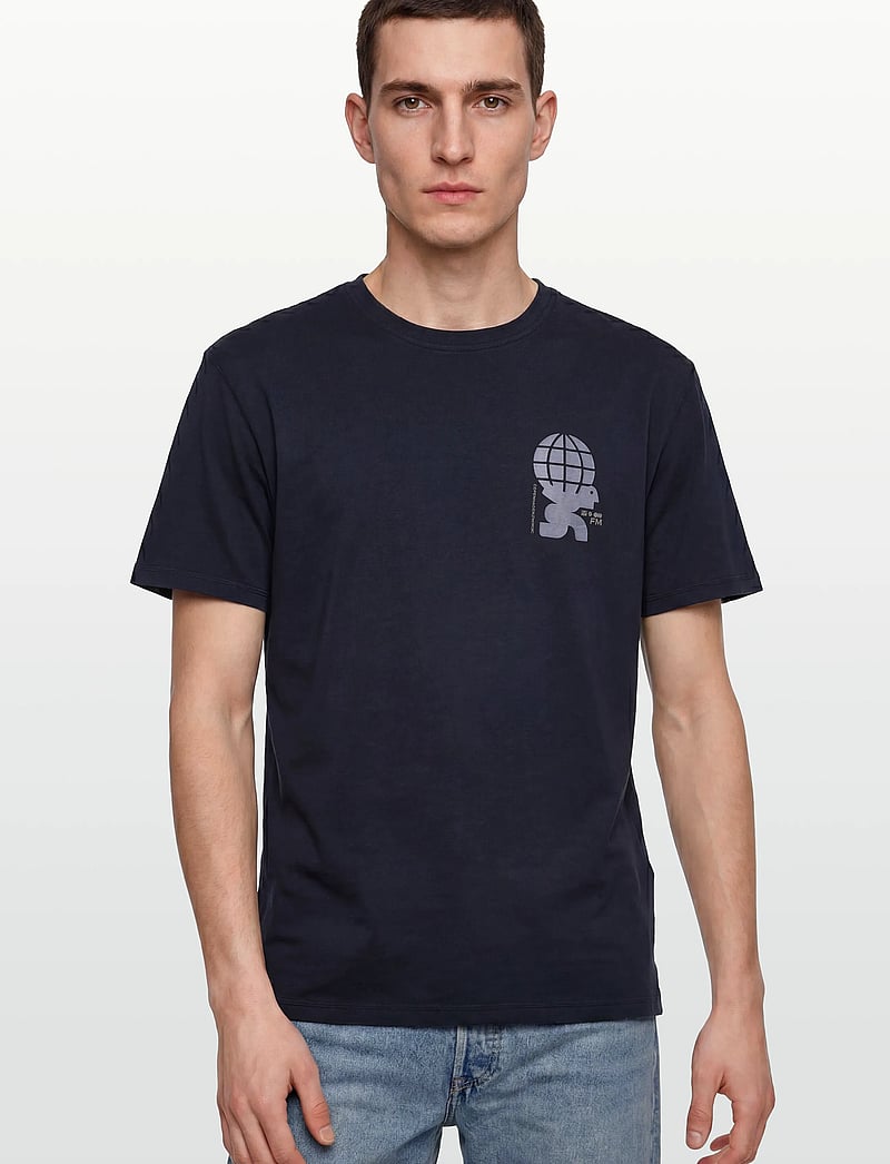 Fat Moose - Blaze T-shirt - lyhythihaiset - navy - 3