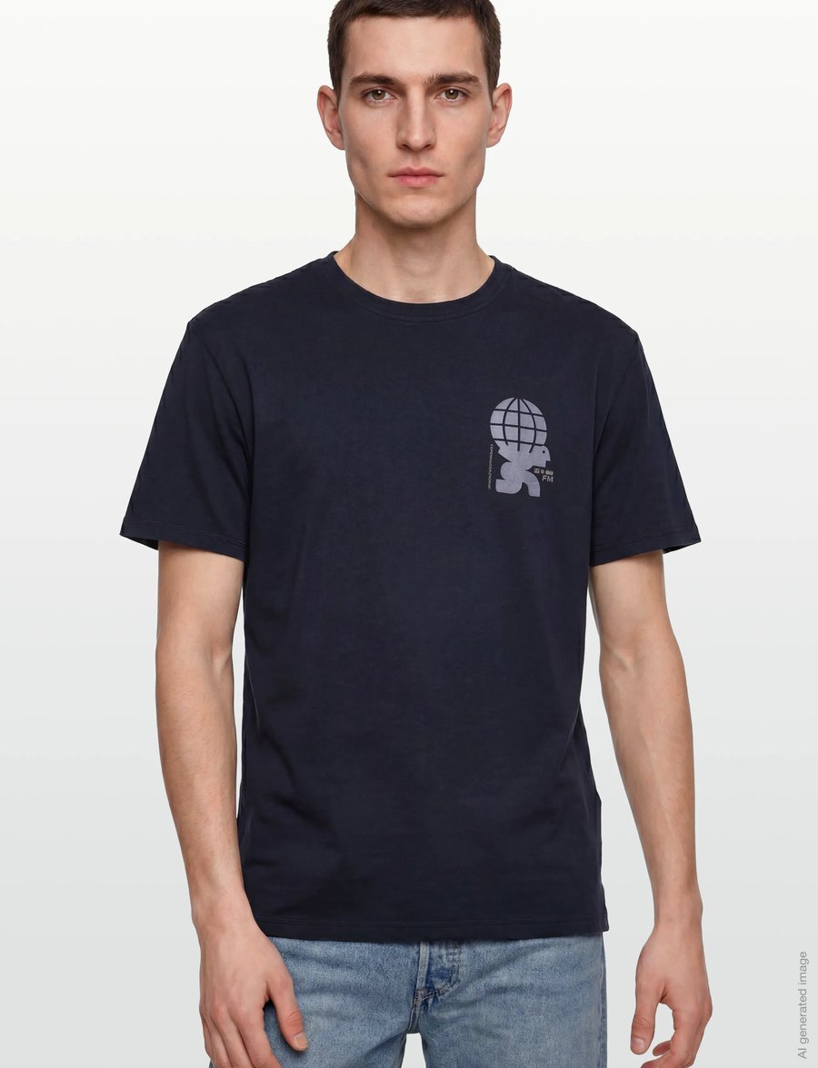 Fat Moose - Blaze T-shirt - lühikeste varrukatega t-särgid - navy - 3