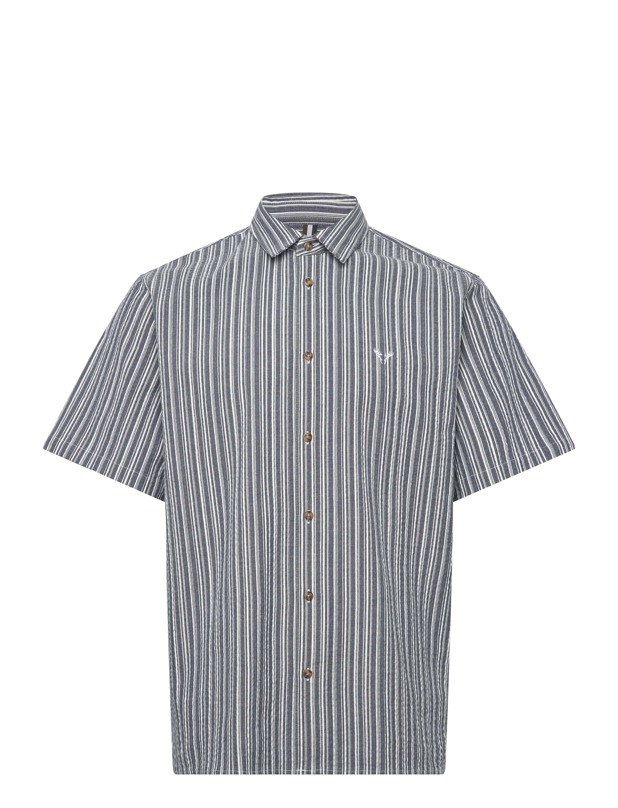Fat Moose Colby shirt SS - Skjortor - NAVY/WHITE / navy