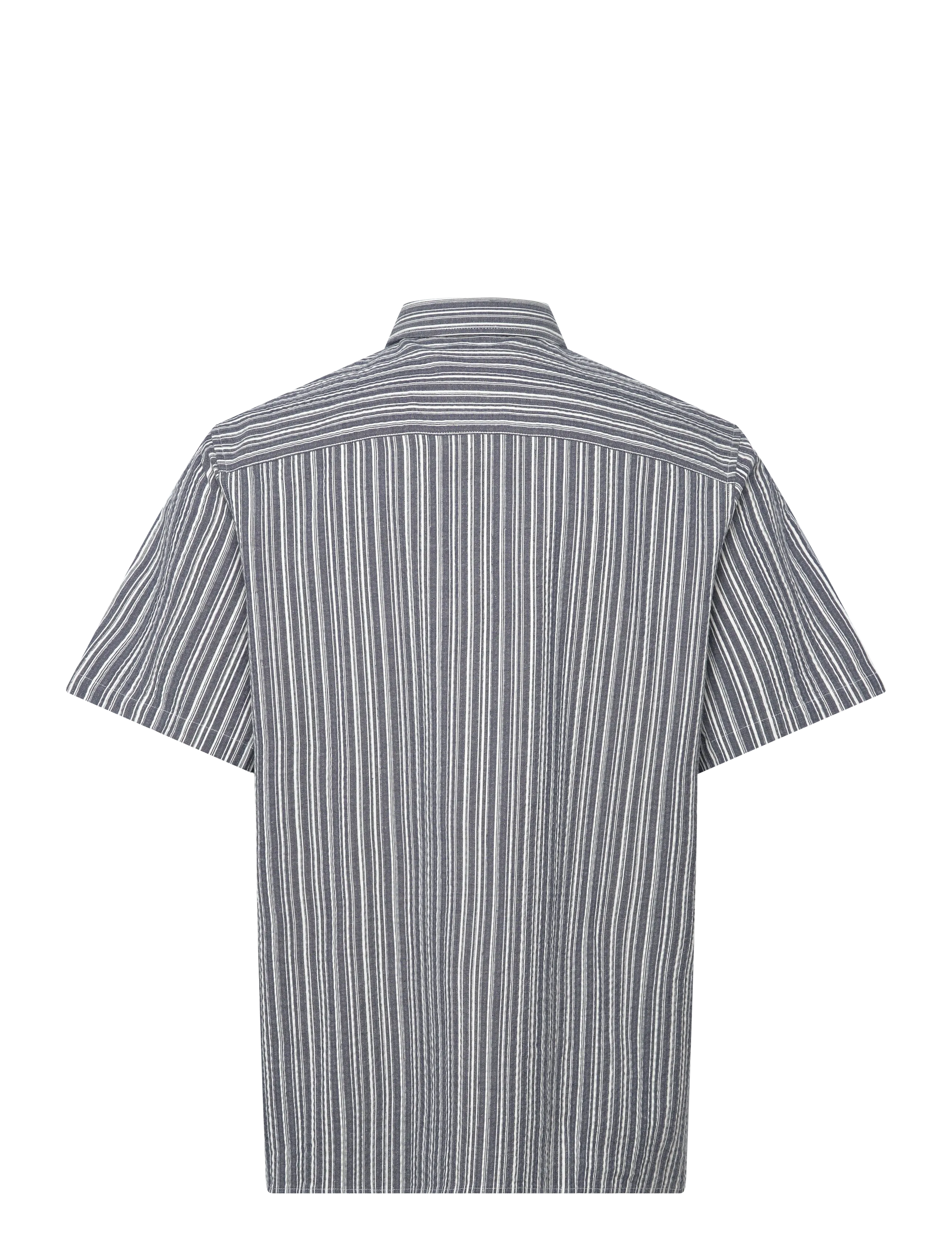 Fat Moose - Colby shirt SS - kortærmede skjorter - navy/white - 2