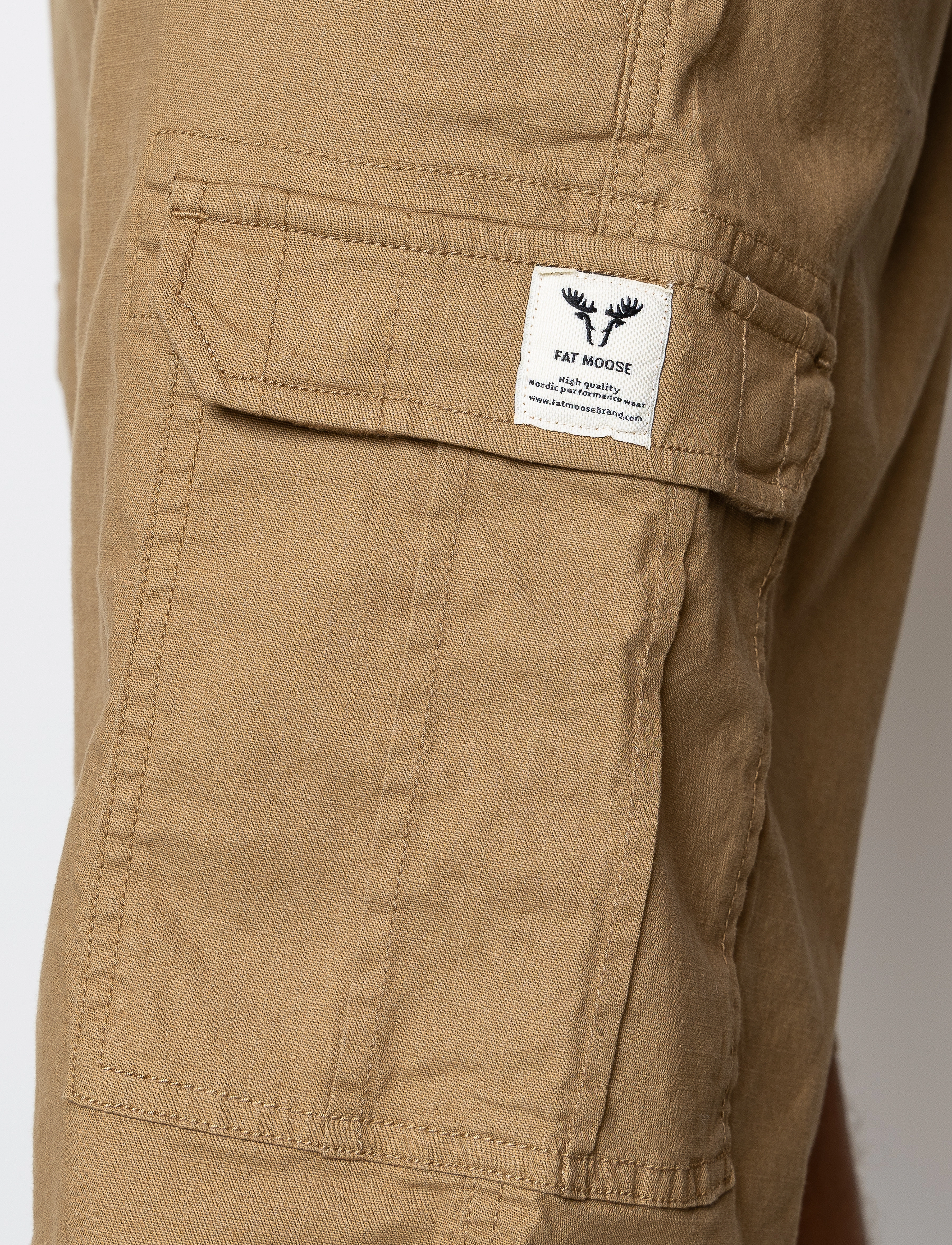 Fat Moose - Radar cargo shorts - mænd - dark khaki - 3