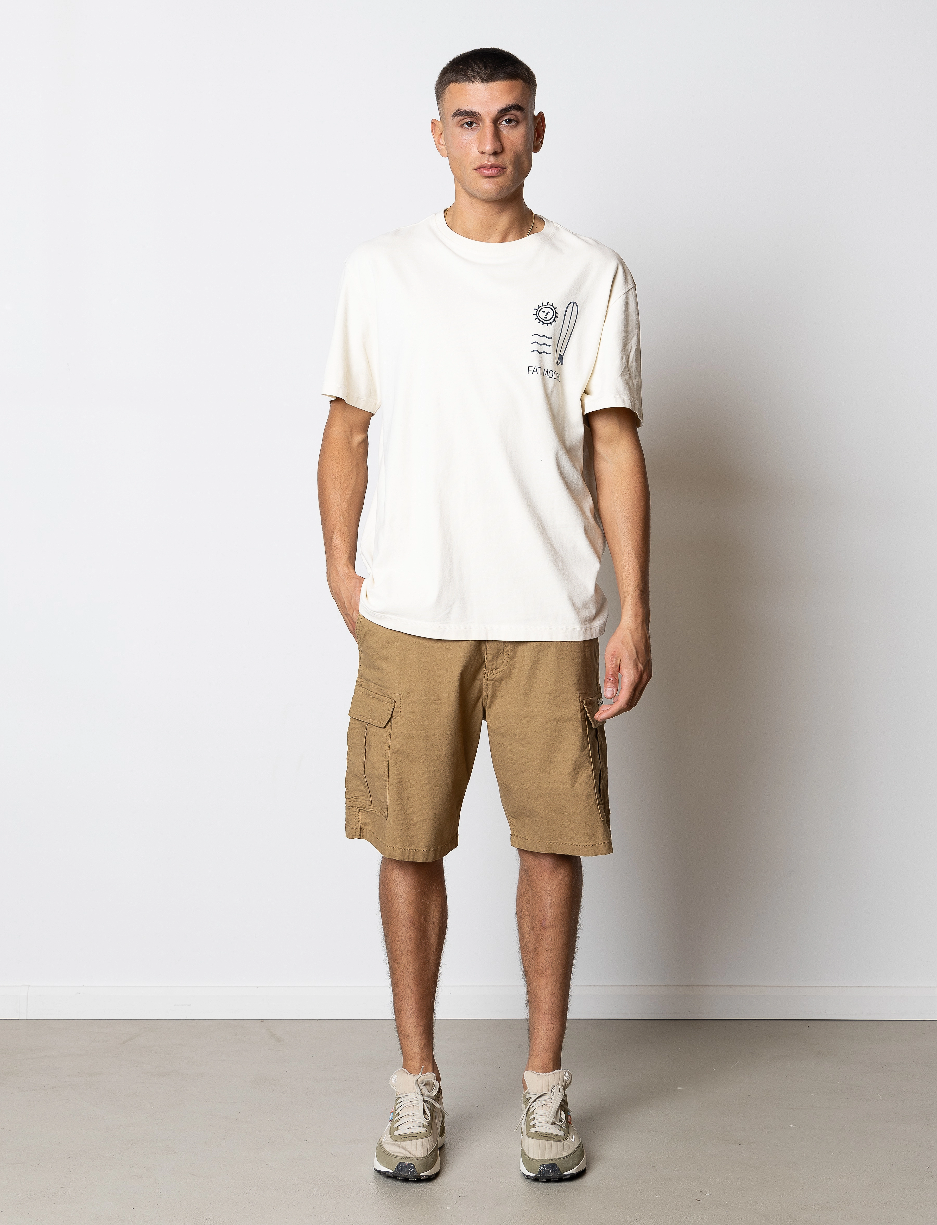 Fat Moose - Radar cargo shorts - mænd - dark khaki - 4