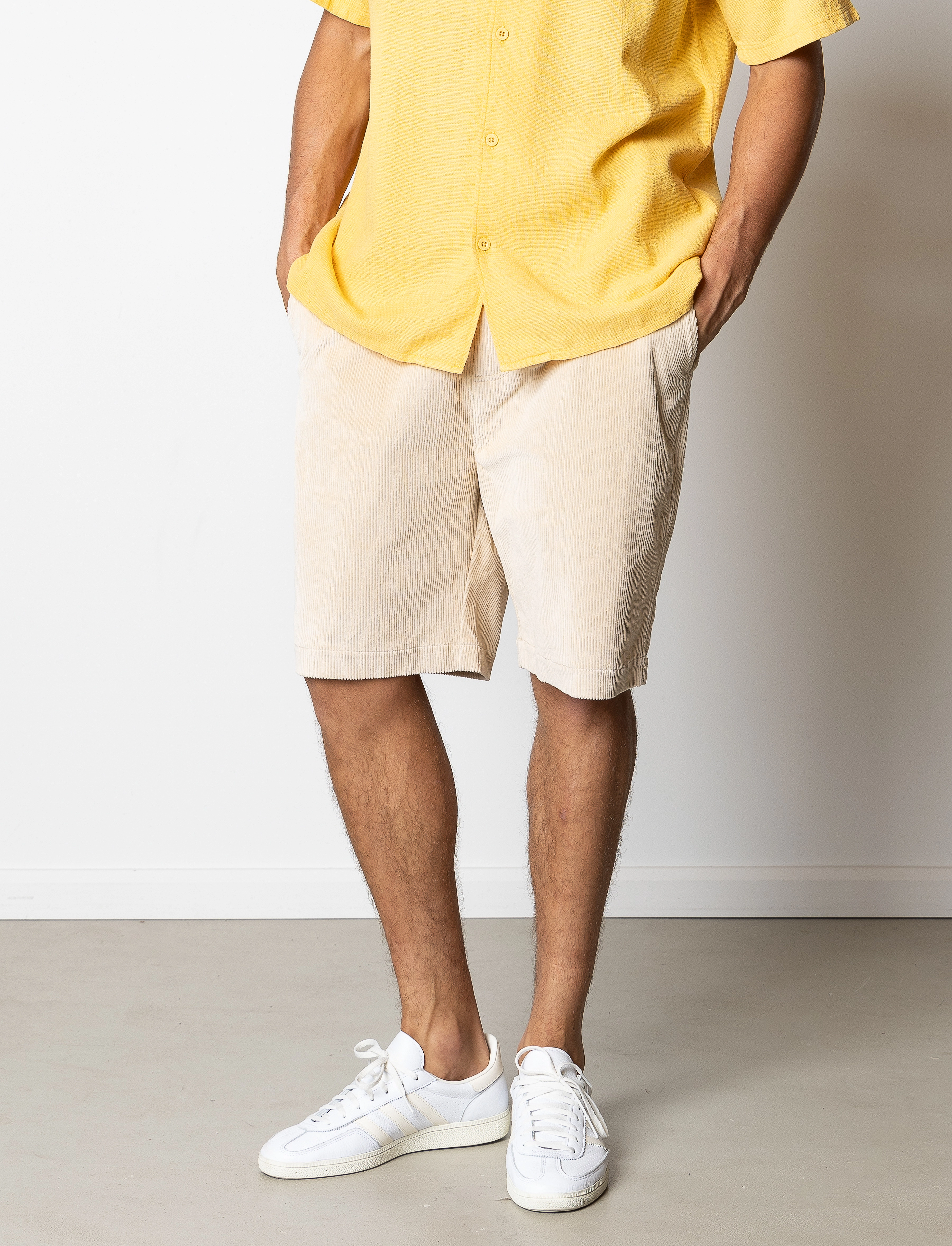 Fat Moose Fox Corduroy Shorts, 3XL, Cream, Shorts > Denim, Herre