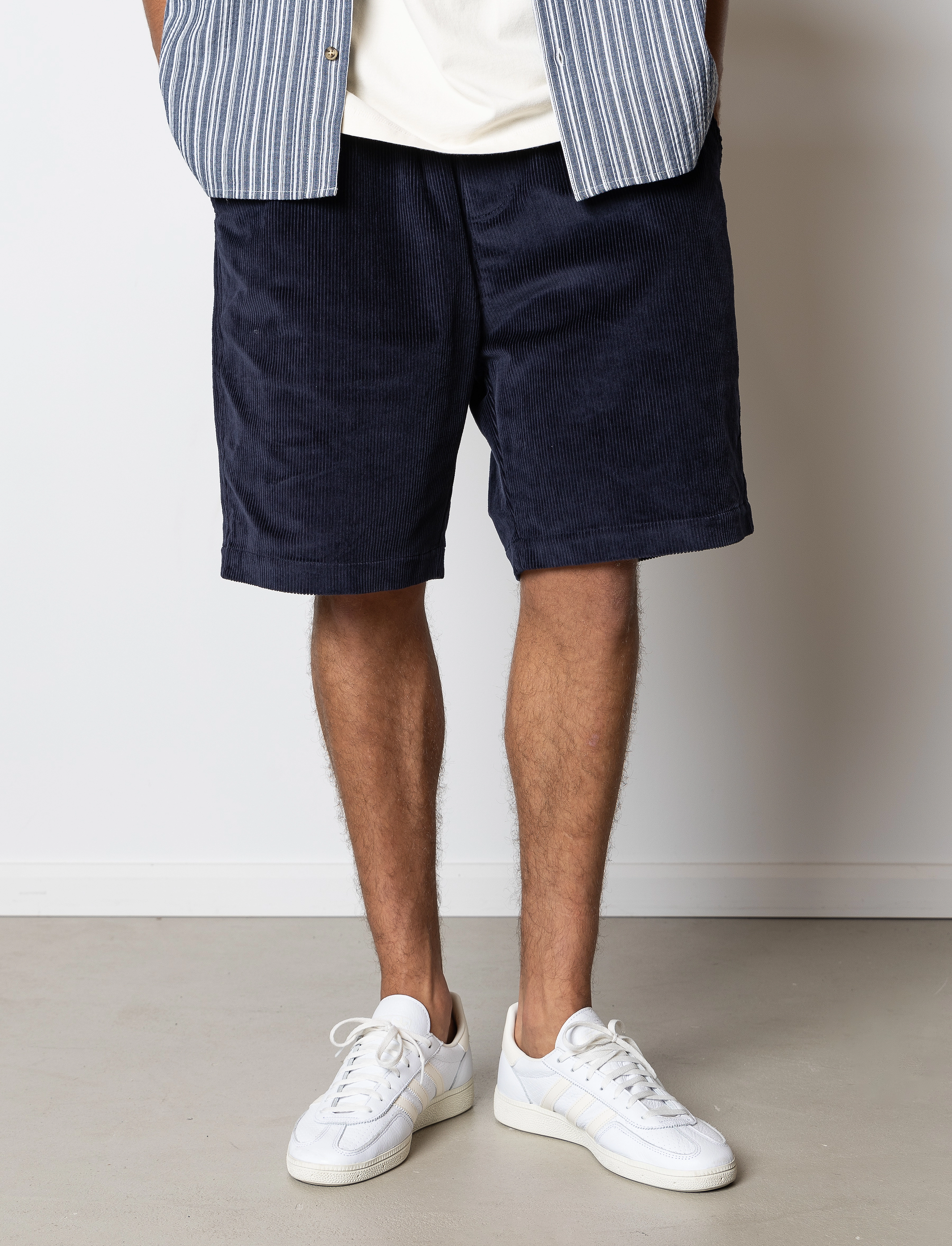 Fat Moose Fox Corduroy Shorts, S, Navy, Shorts > Denim, Herre