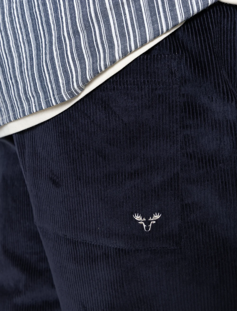 Fat Moose - Fox corduroy shorts - chinos shorts - navy - 3