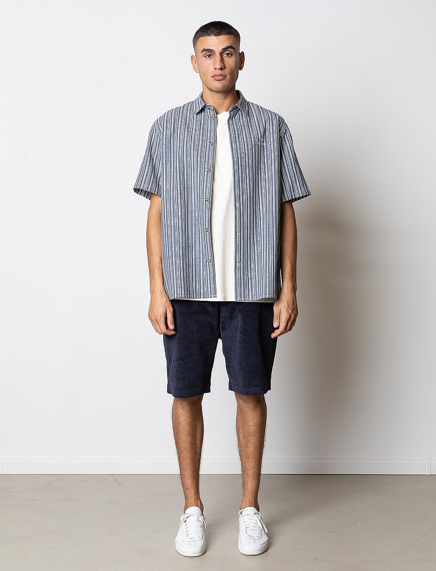 Fat Moose - Fox corduroy shorts - chinos shorts - navy - 4