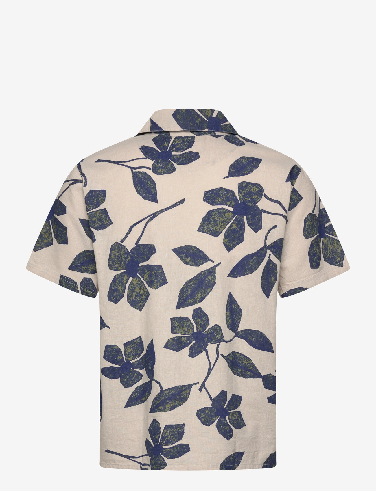 Fat Moose - Ezra Cotton Linen Shirt SS - linased särgid - multi army/natural - 2